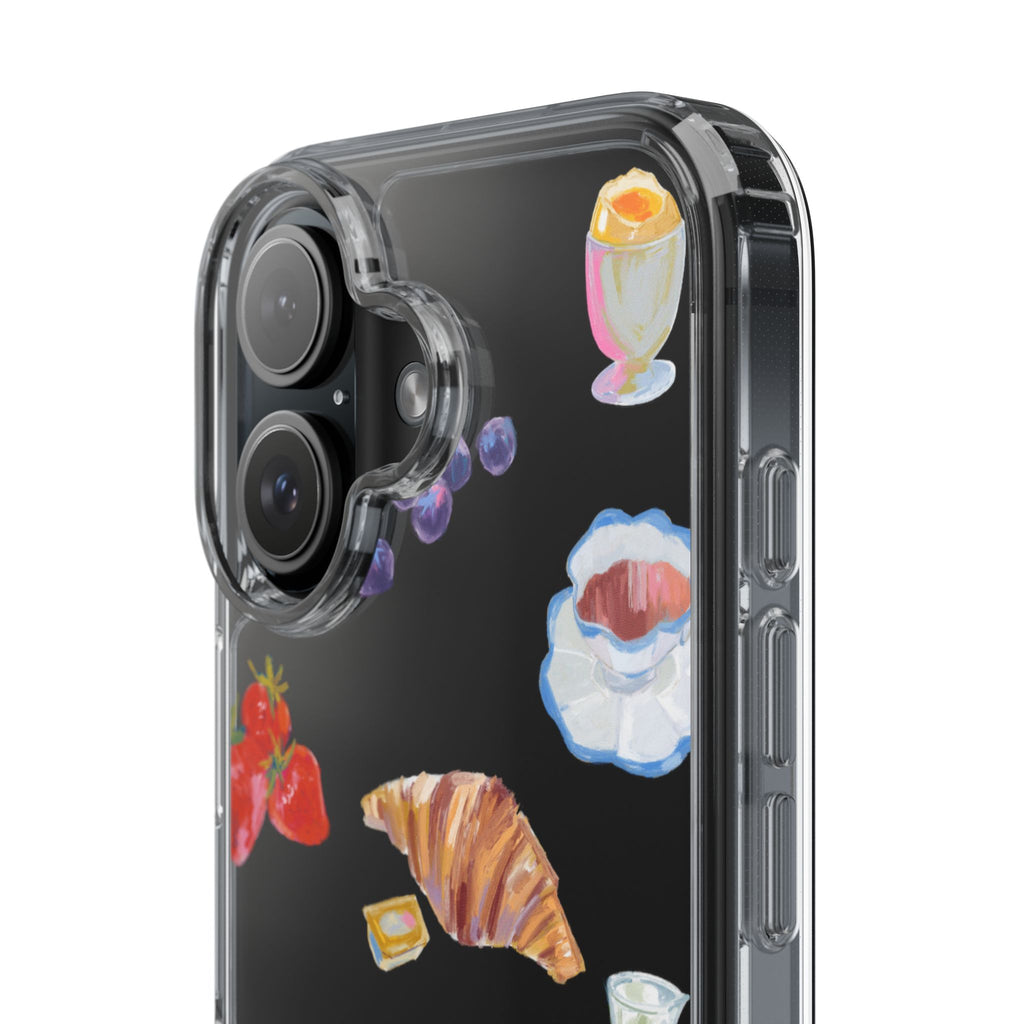 Clear Phone Case — Breakfast Pastries & Brunch Icons Clear Case