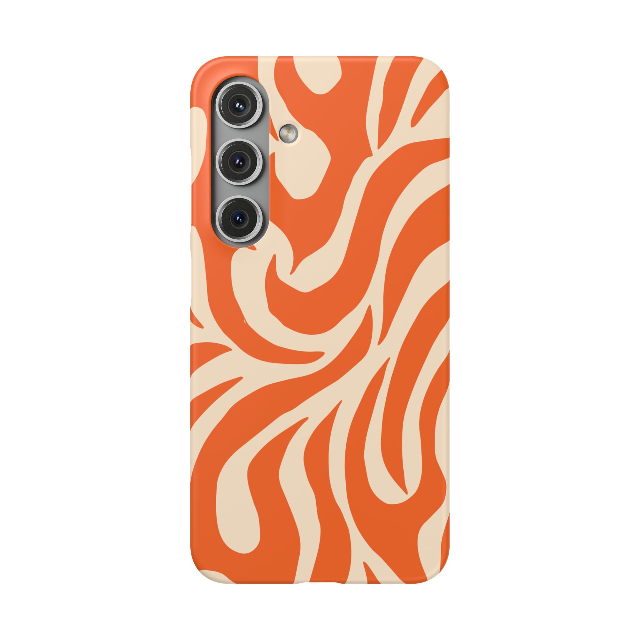 Orange Swirl Phone Case — Retro Abstract iPhone Snap Case