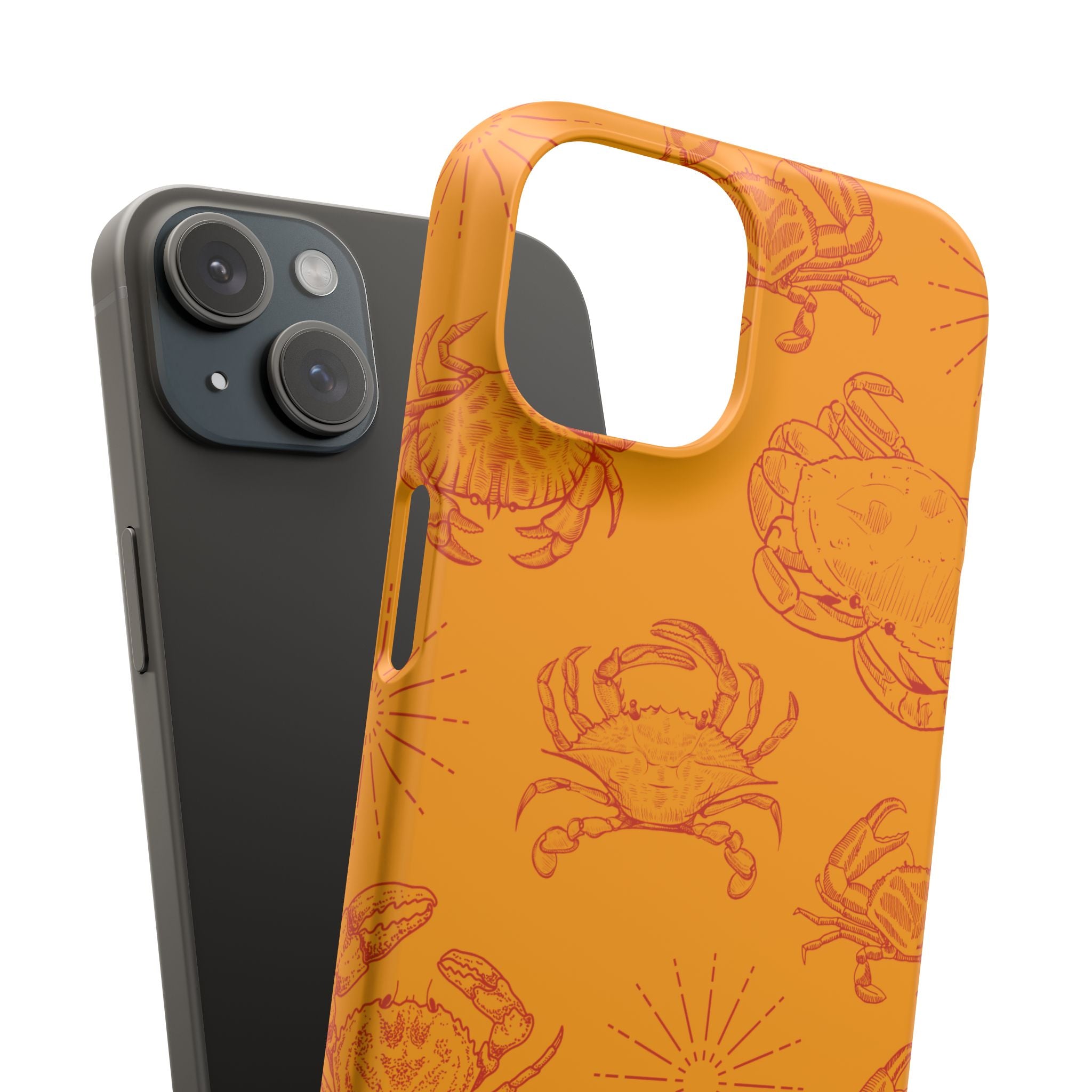 Crab Pattern Snap Case – Orange Coastal Phone Cover