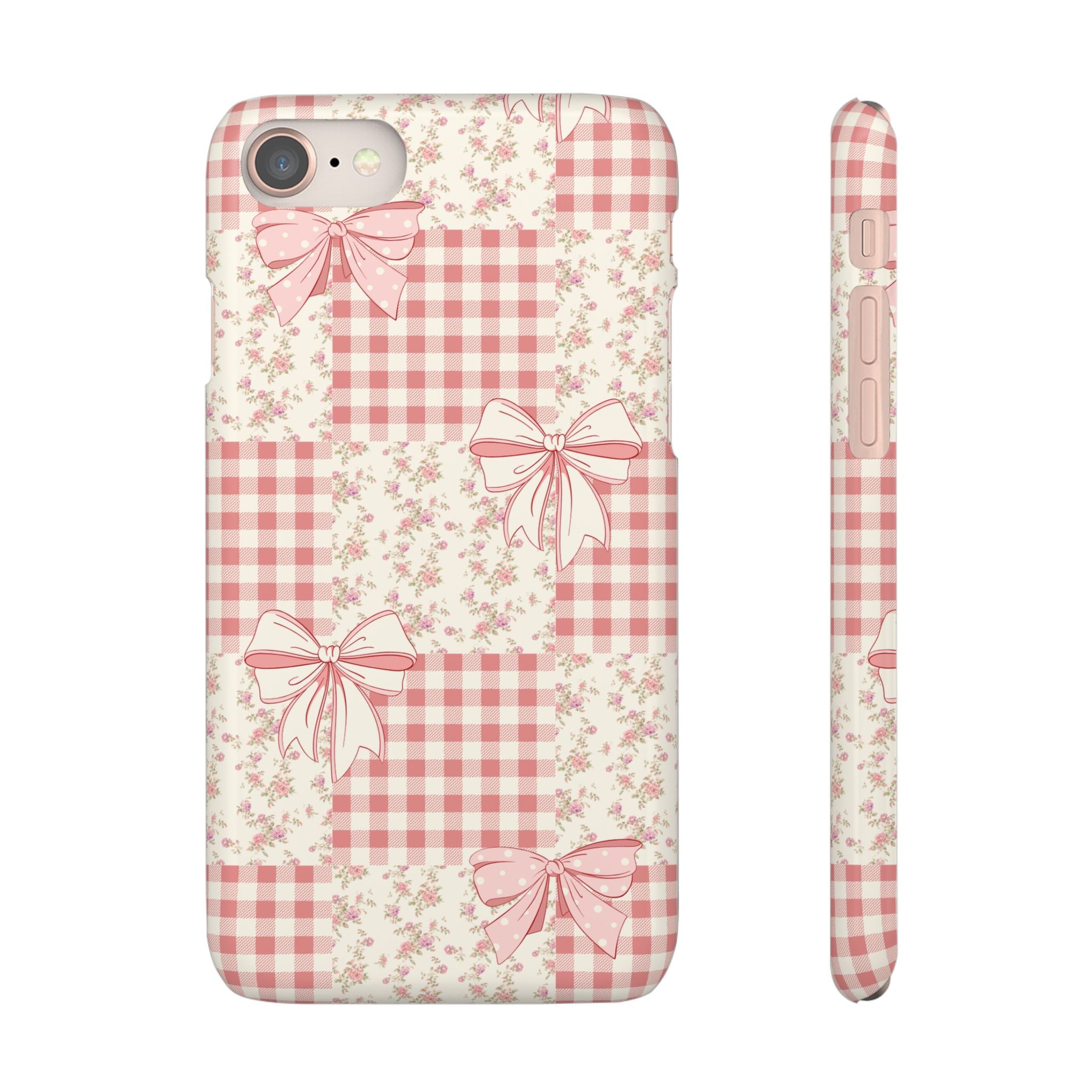 Pink Bow Patchwork Case