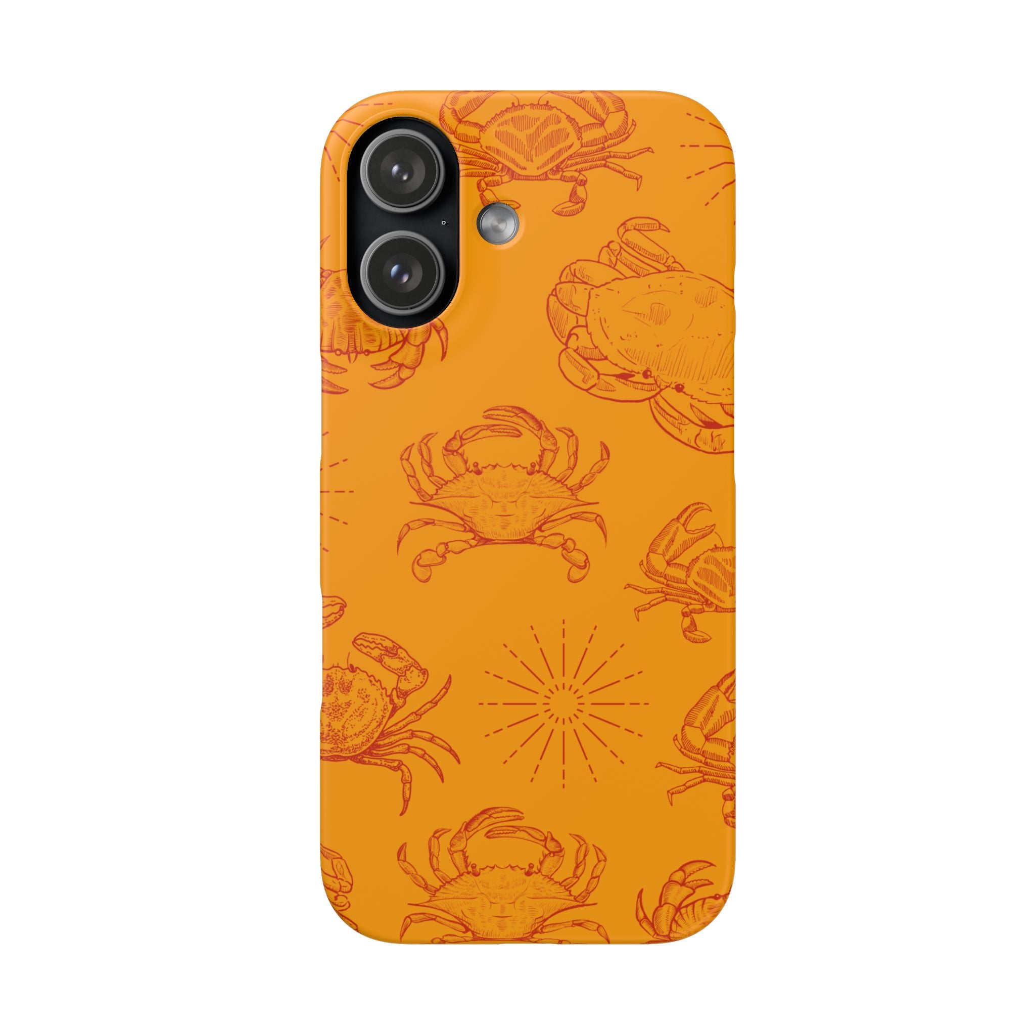 Crab Pattern Snap Case – Orange Coastal Phone Cover