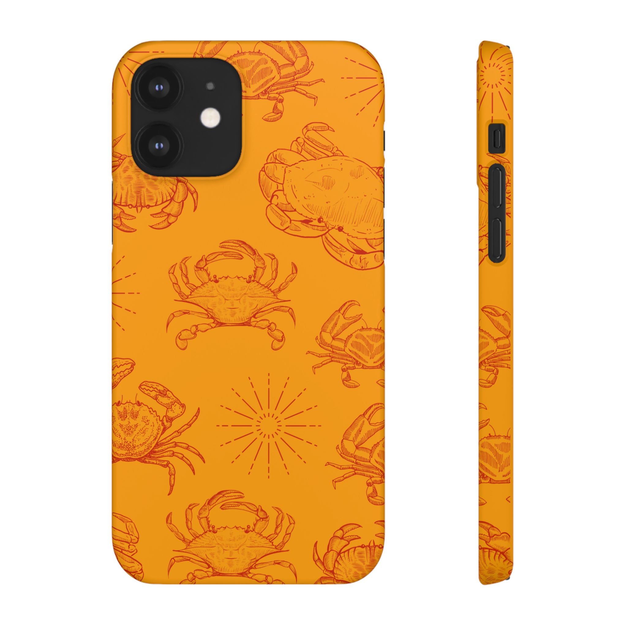 Crab Pattern Snap Case – Orange Coastal Phone Cover