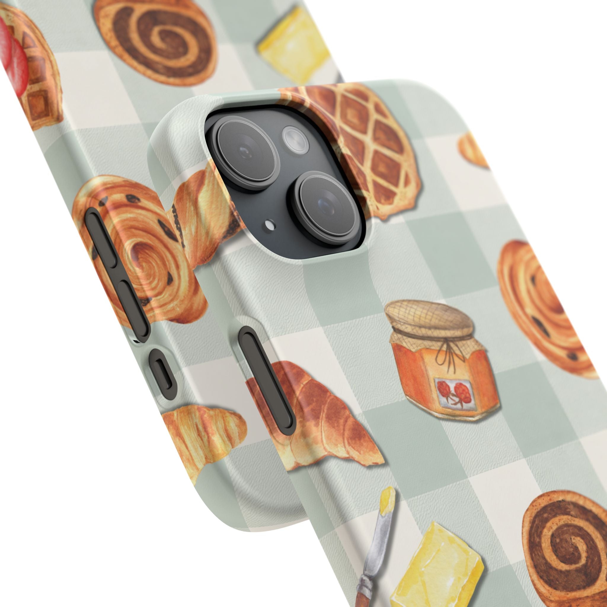 Bakery Breakfast Phone Case — Cute Pastry Pattern Snap Case