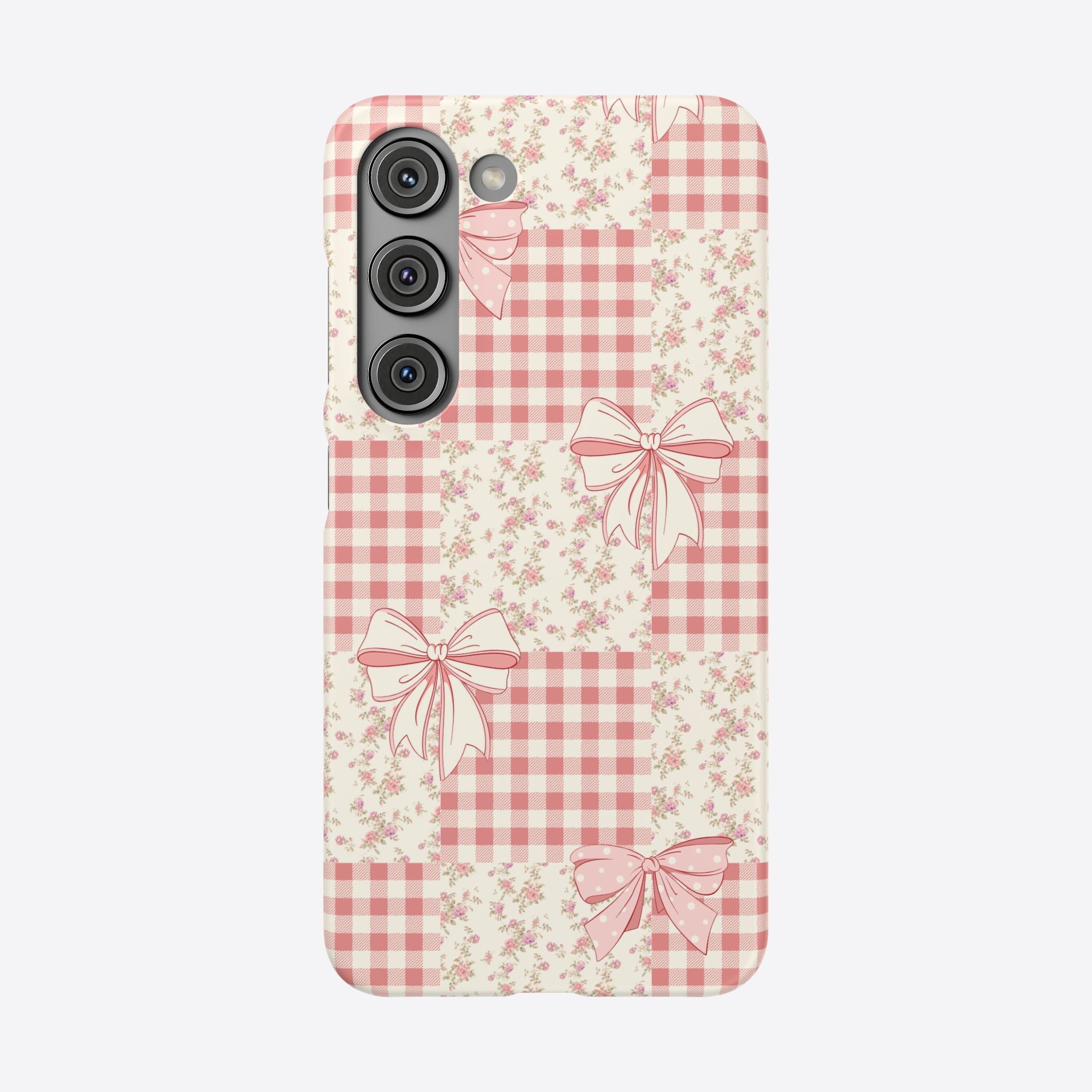 Pink Bow Patchwork Case