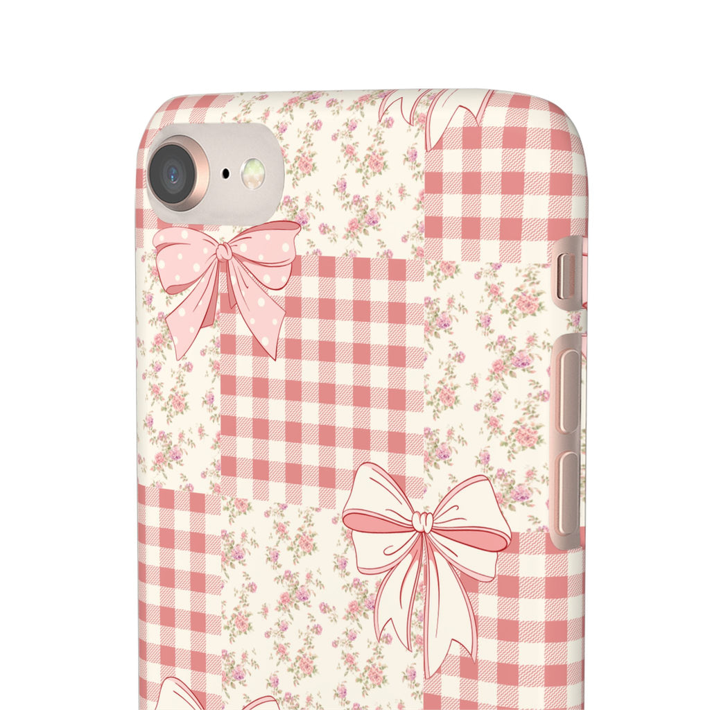 Pink Bow Patchwork Case