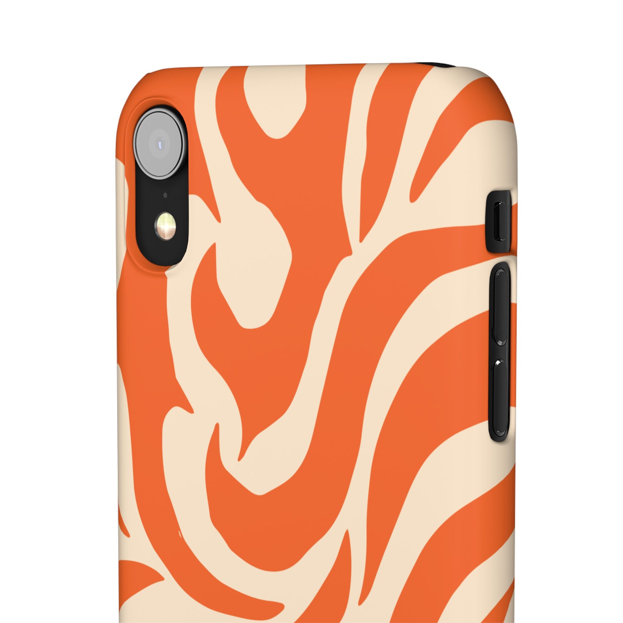 Orange Swirl Phone Case — Retro Abstract iPhone Snap Case