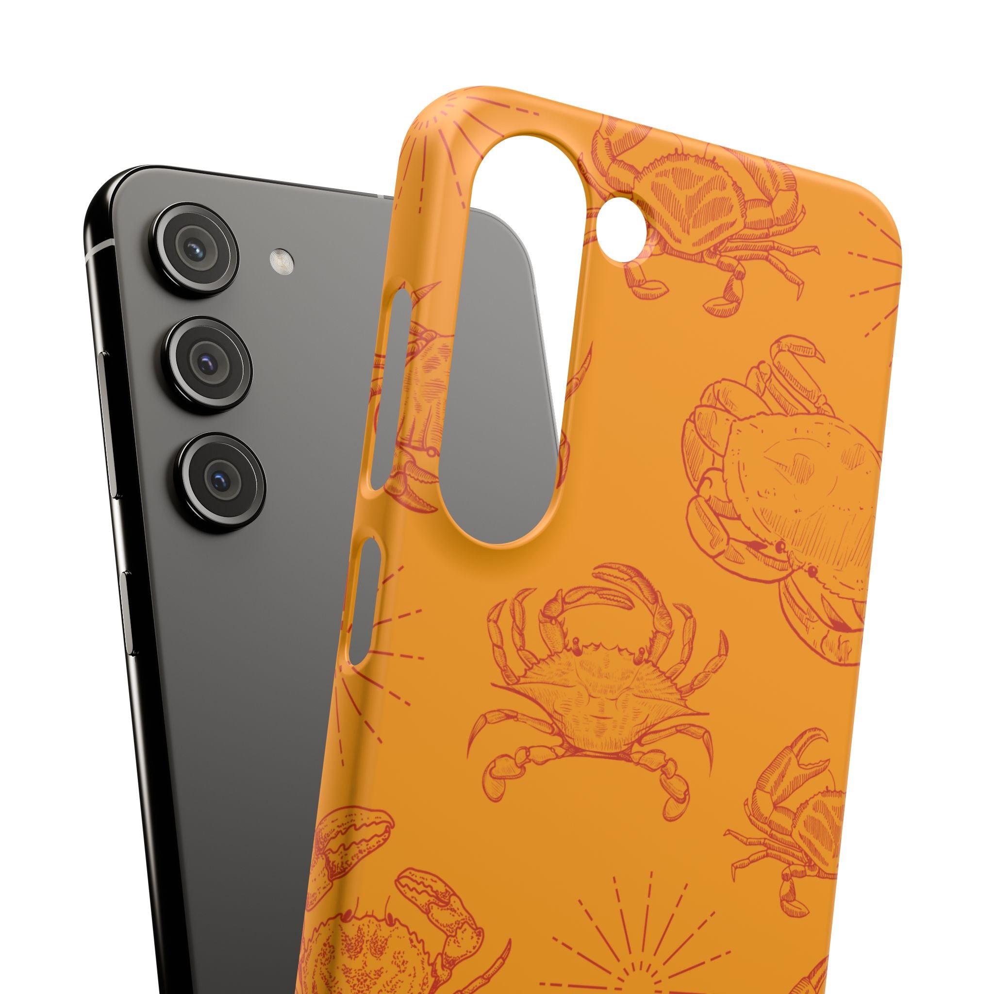 Crab Pattern Snap Case – Orange Coastal Phone Cover