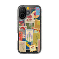 Clear Case — Vintage Floral Stamp Collage Phone Case