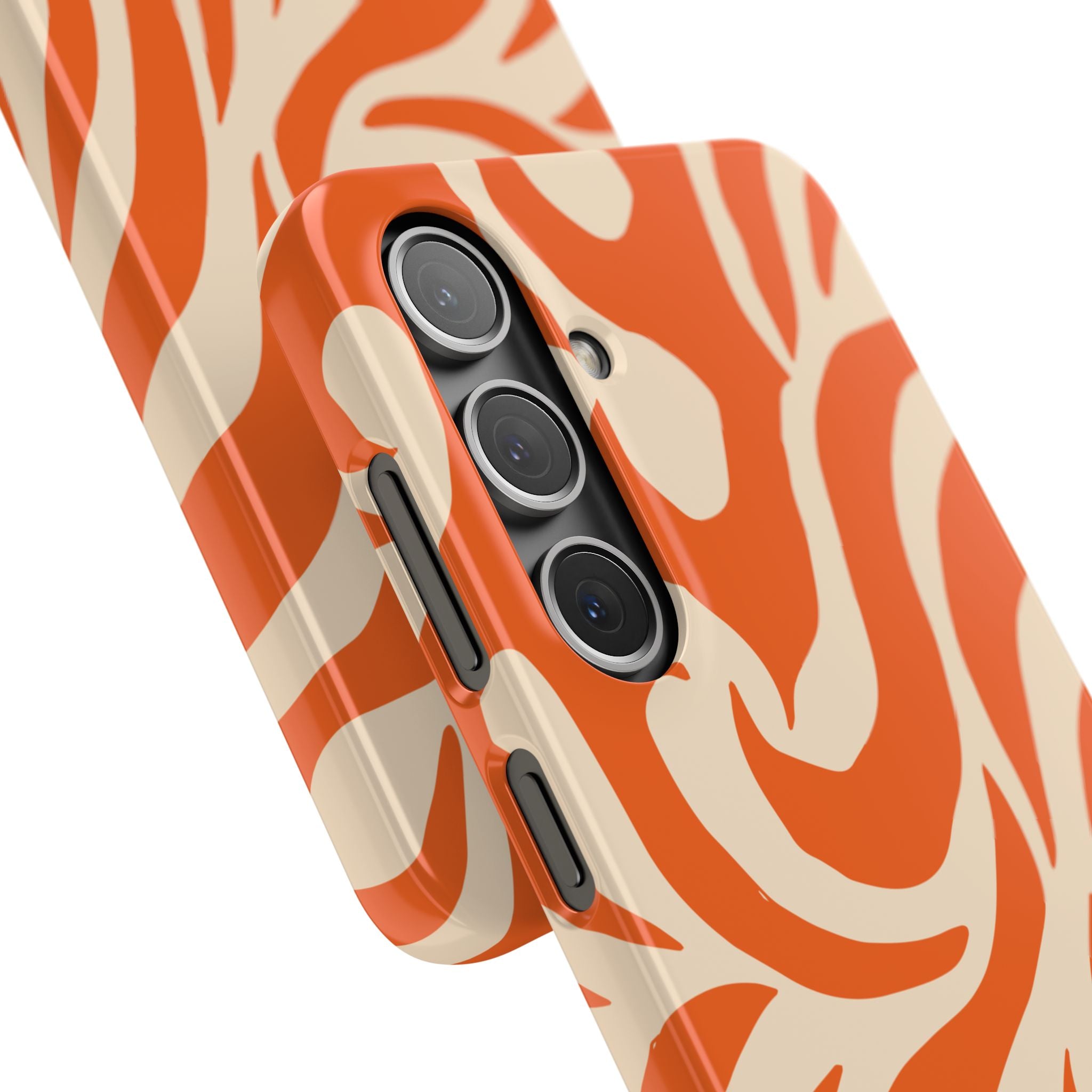 Orange Swirl Phone Case — Retro Abstract iPhone Snap Case