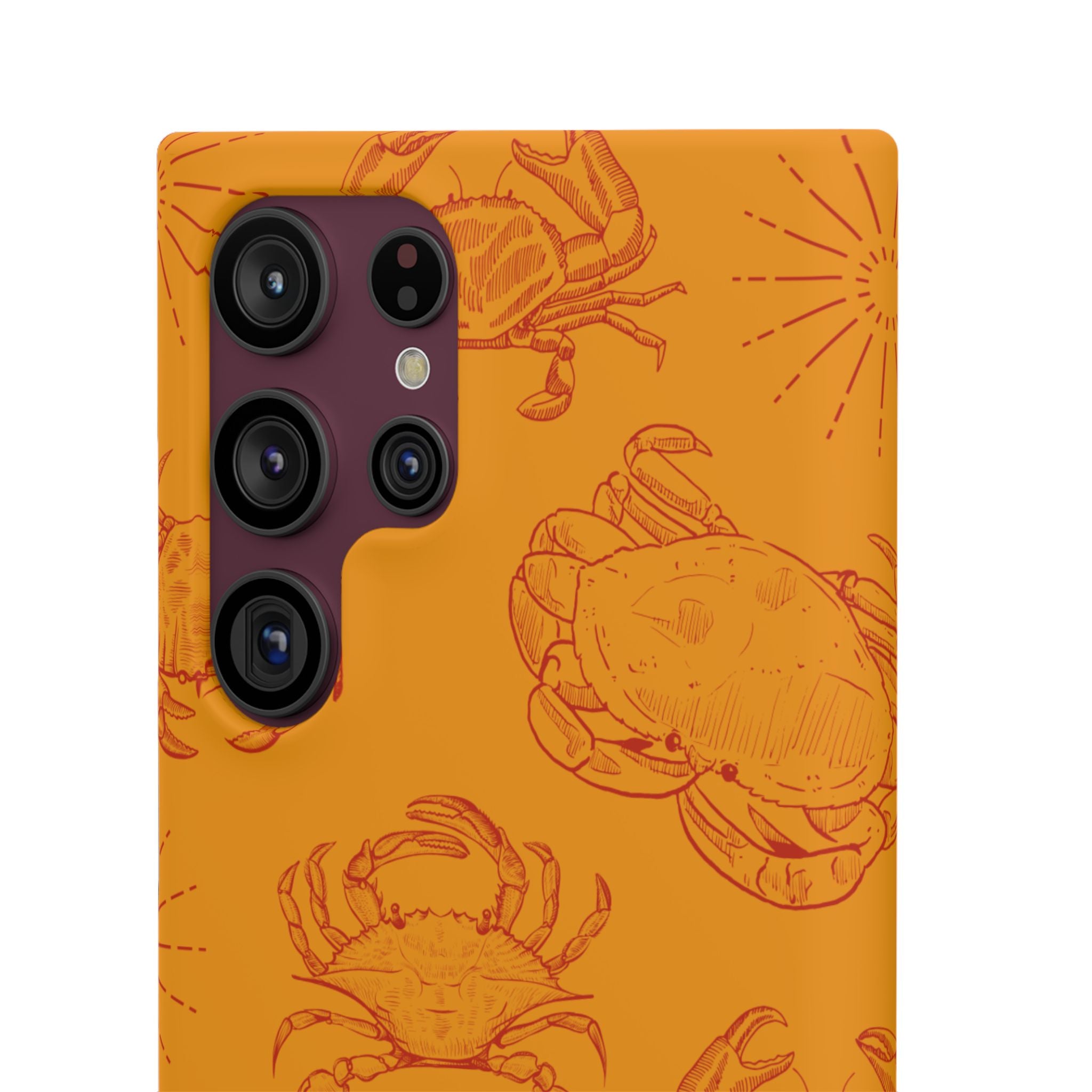 Crab Pattern Snap Case – Orange Coastal Phone Cover