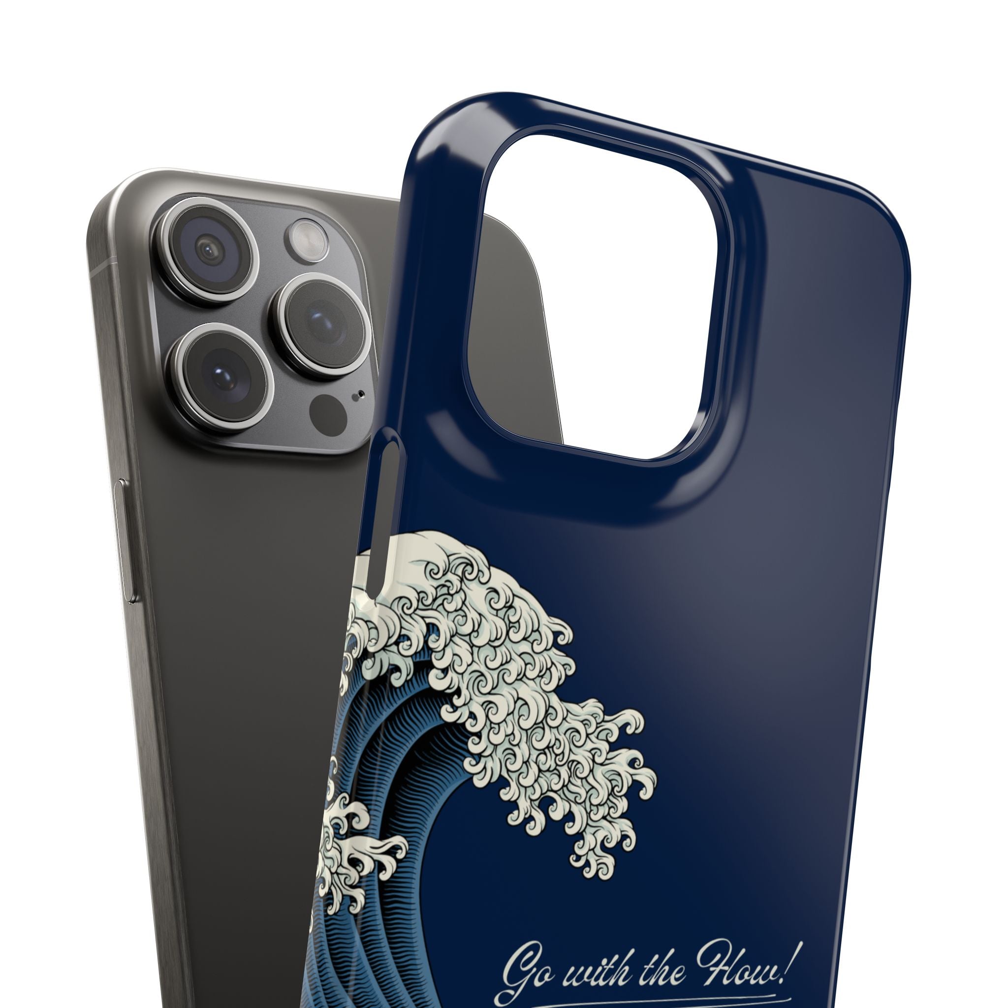 Phone Case — 'Go with the Flow' Wave Design