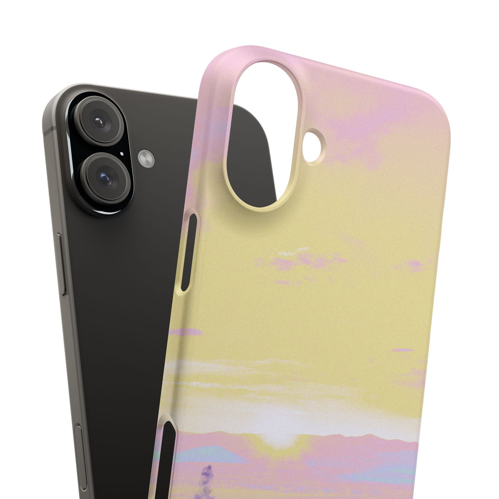 Pastel Lavender Field Phone Case — Sunset Sky Snap Case