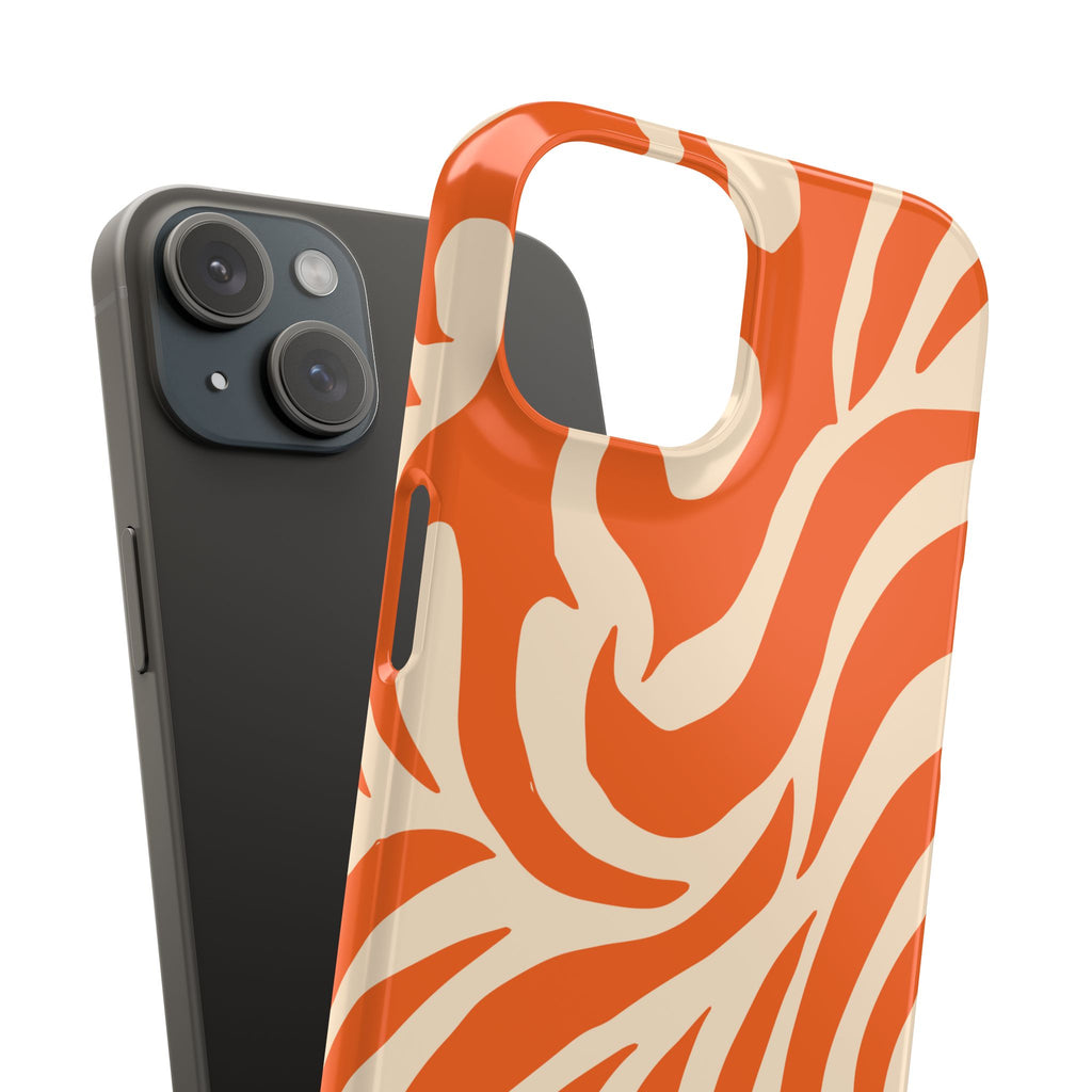 Orange Swirl Phone Case — Retro Abstract iPhone Snap Case