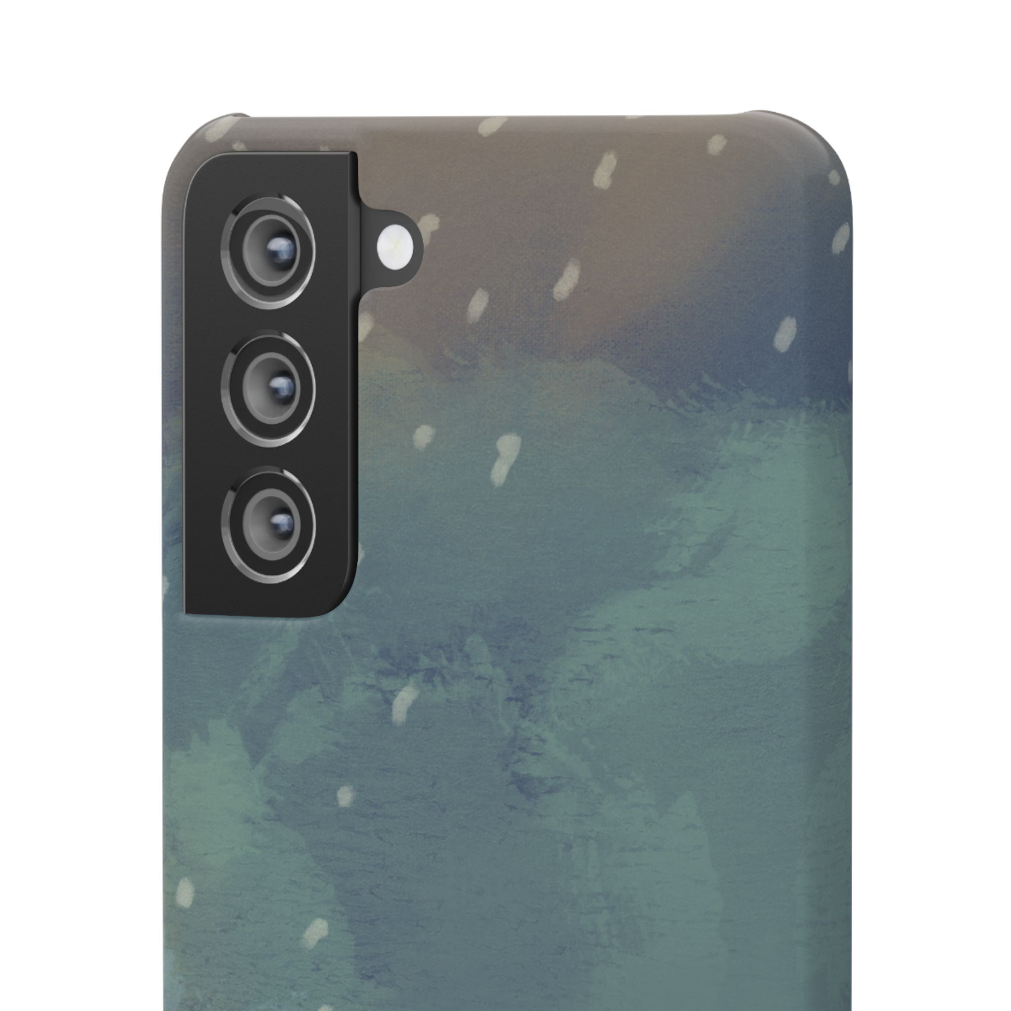 Artistic Rainfall Phone Case – Woman with Umbrella Design