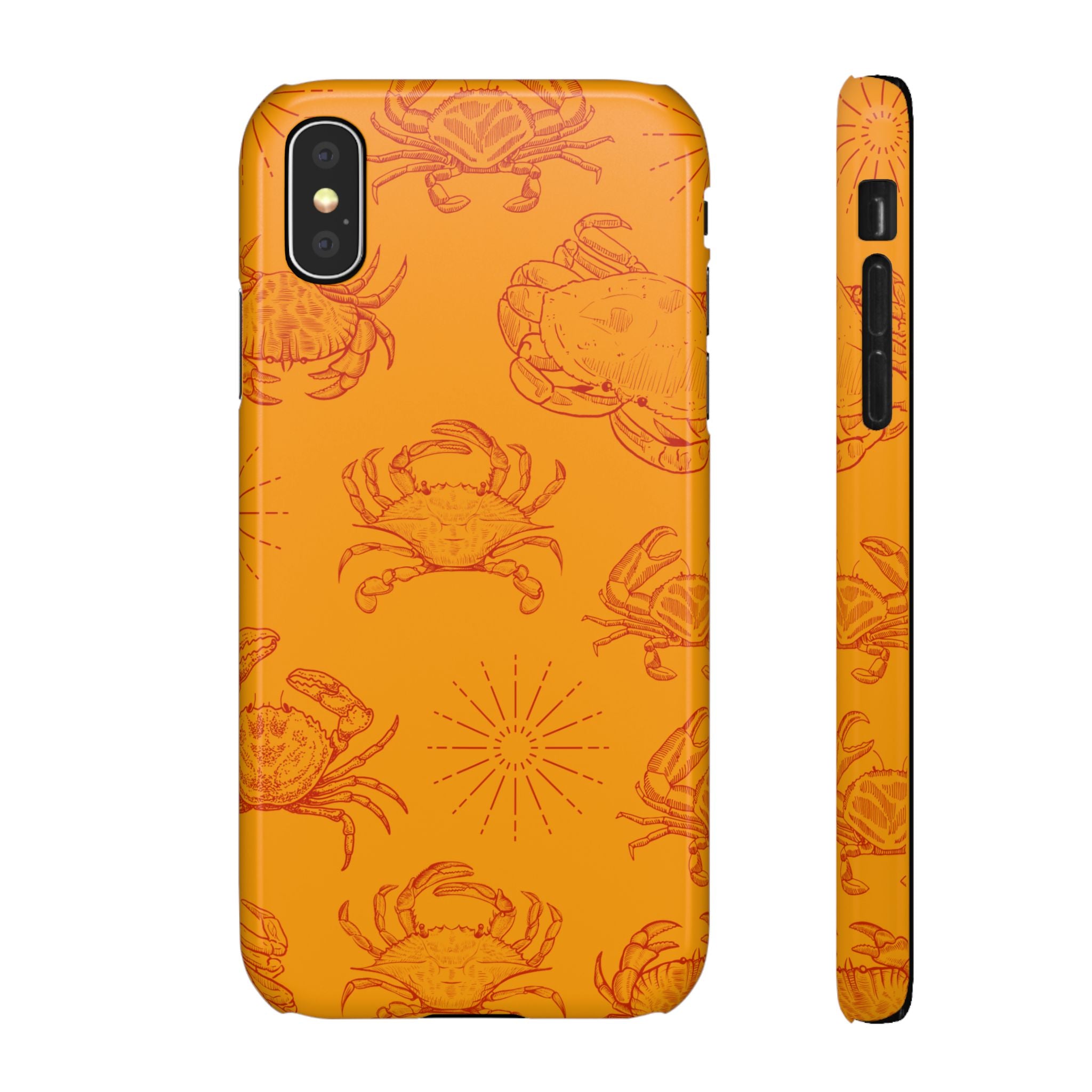 Crab Pattern Snap Case – Orange Coastal Phone Cover