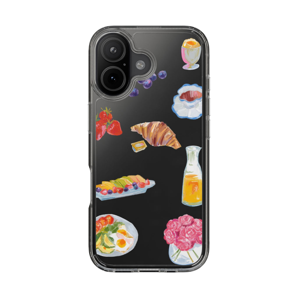 Clear Phone Case — Breakfast Pastries & Brunch Icons Clear Case