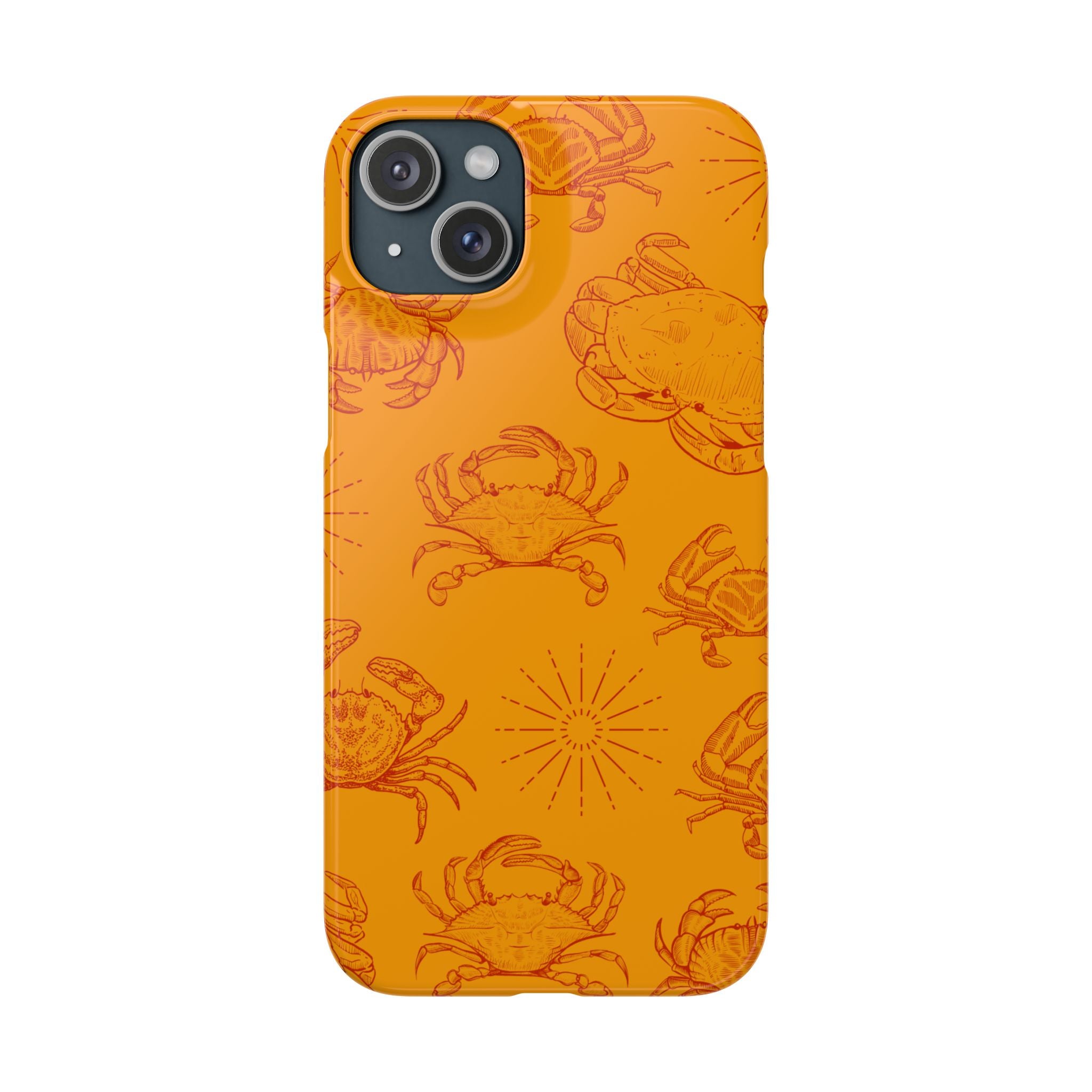 Crab Pattern Snap Case – Orange Coastal Phone Cover