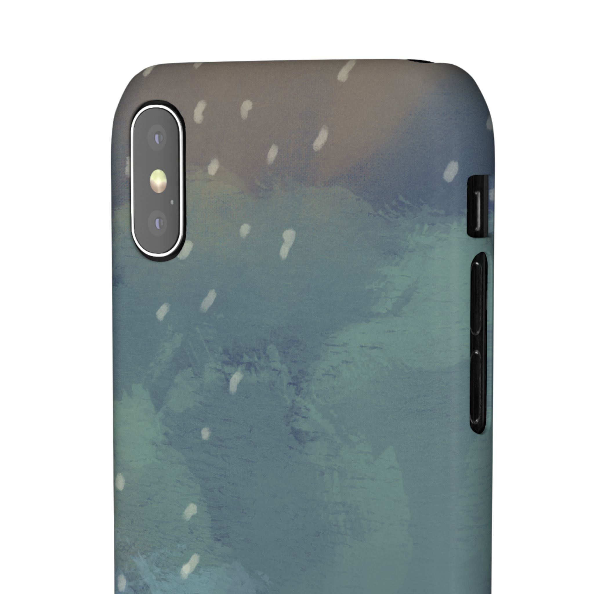 Artistic Rainfall Phone Case – Woman with Umbrella Design
