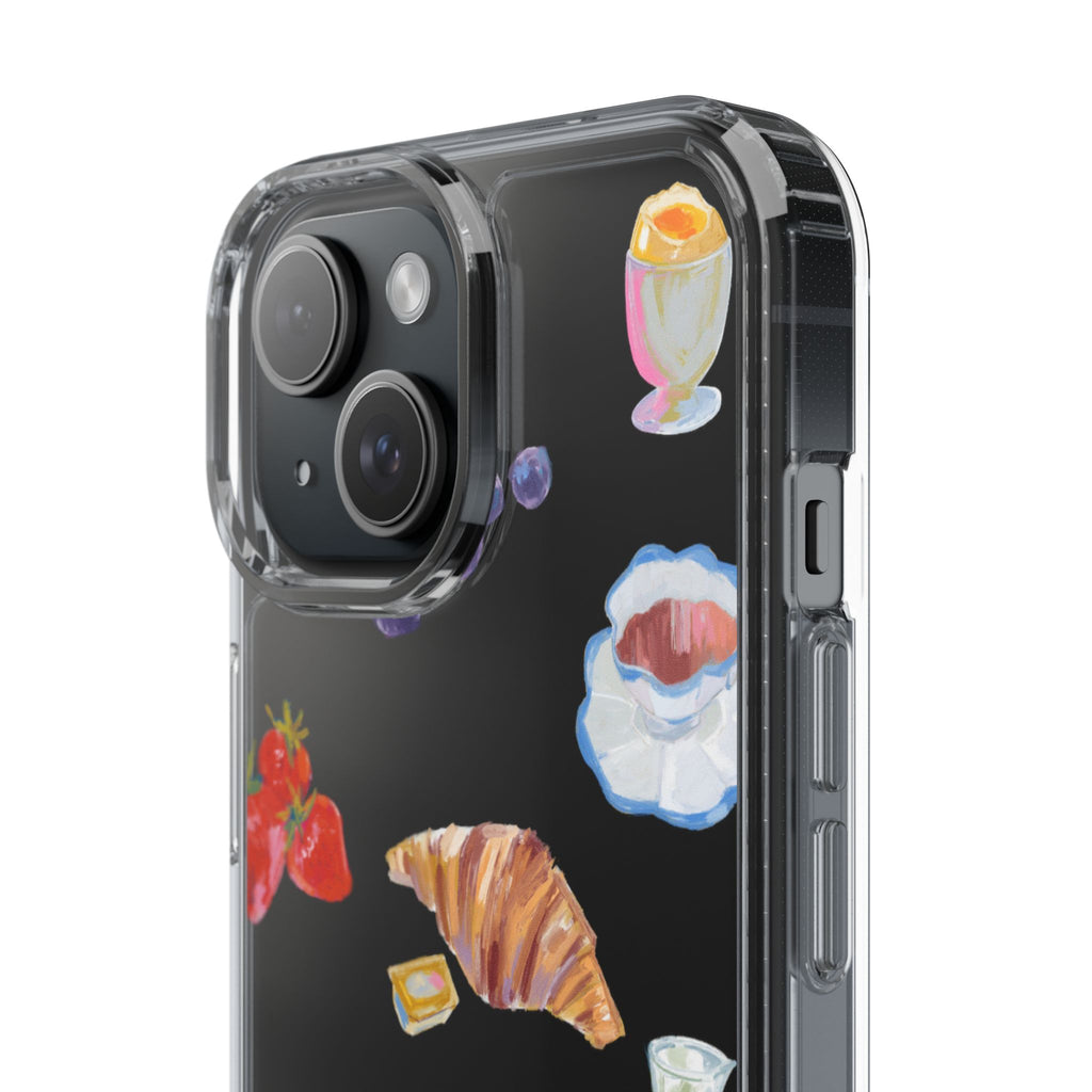 Clear Phone Case — Breakfast Pastries & Brunch Icons Clear Case