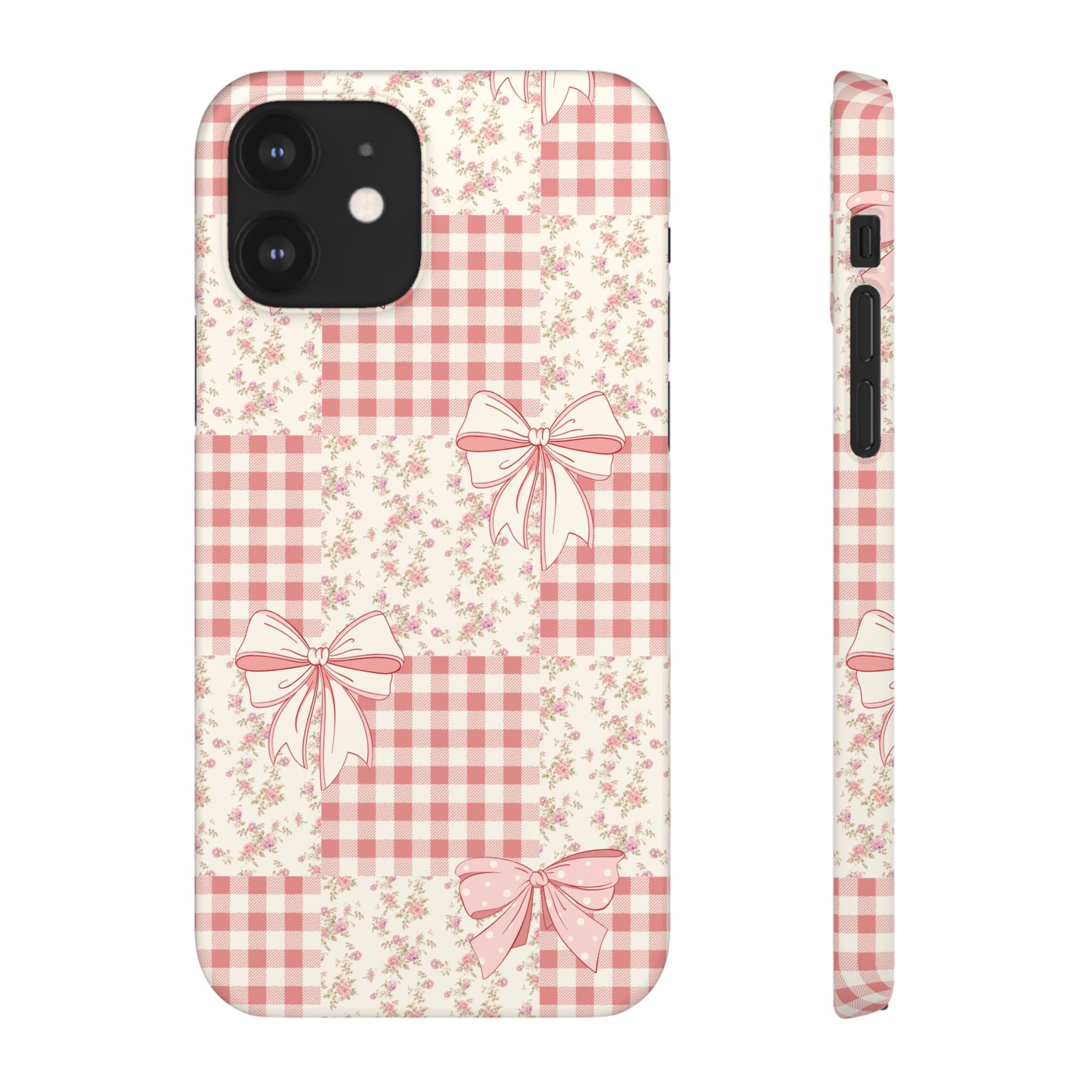 Pink Bow Patchwork Case