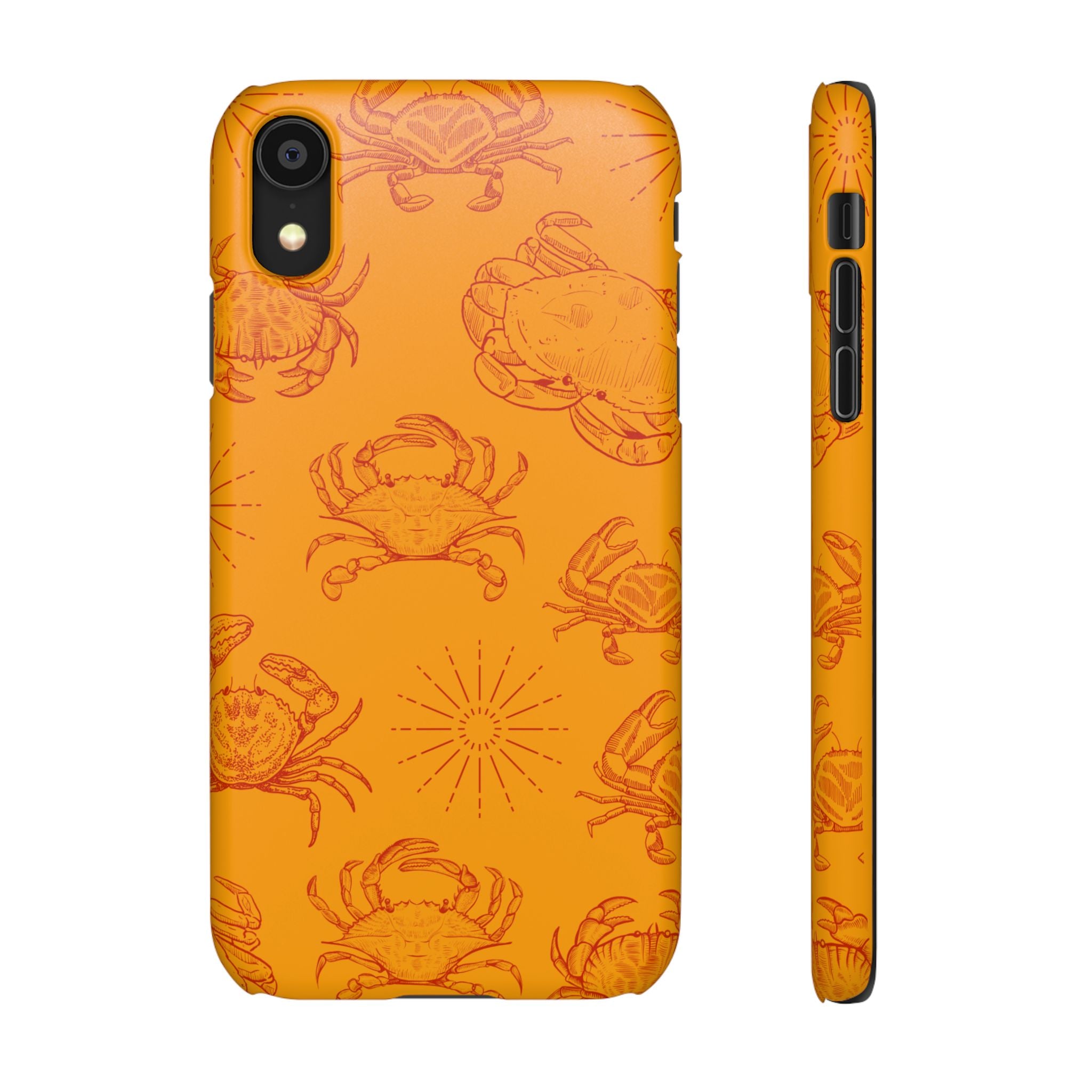 Crab Pattern Snap Case – Orange Coastal Phone Cover