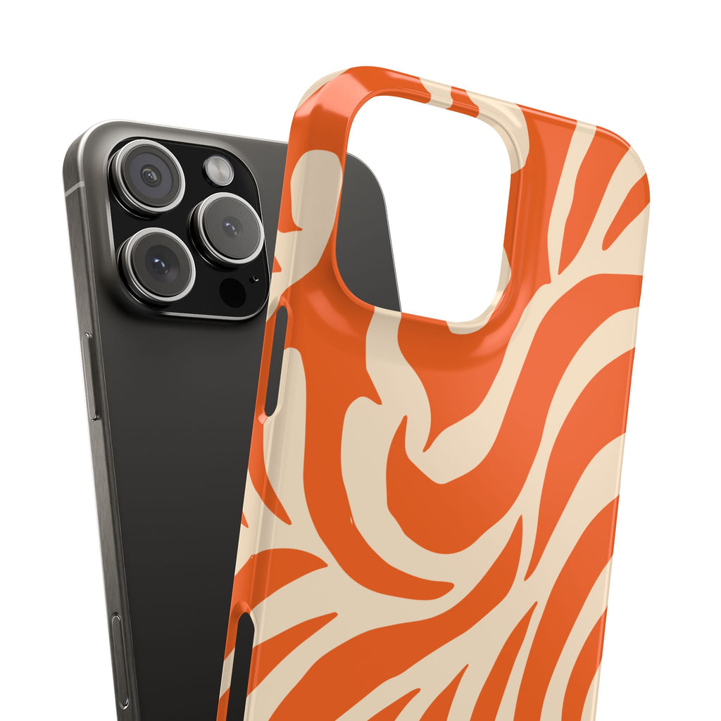 Orange Swirl Phone Case — Retro Abstract iPhone Snap Case