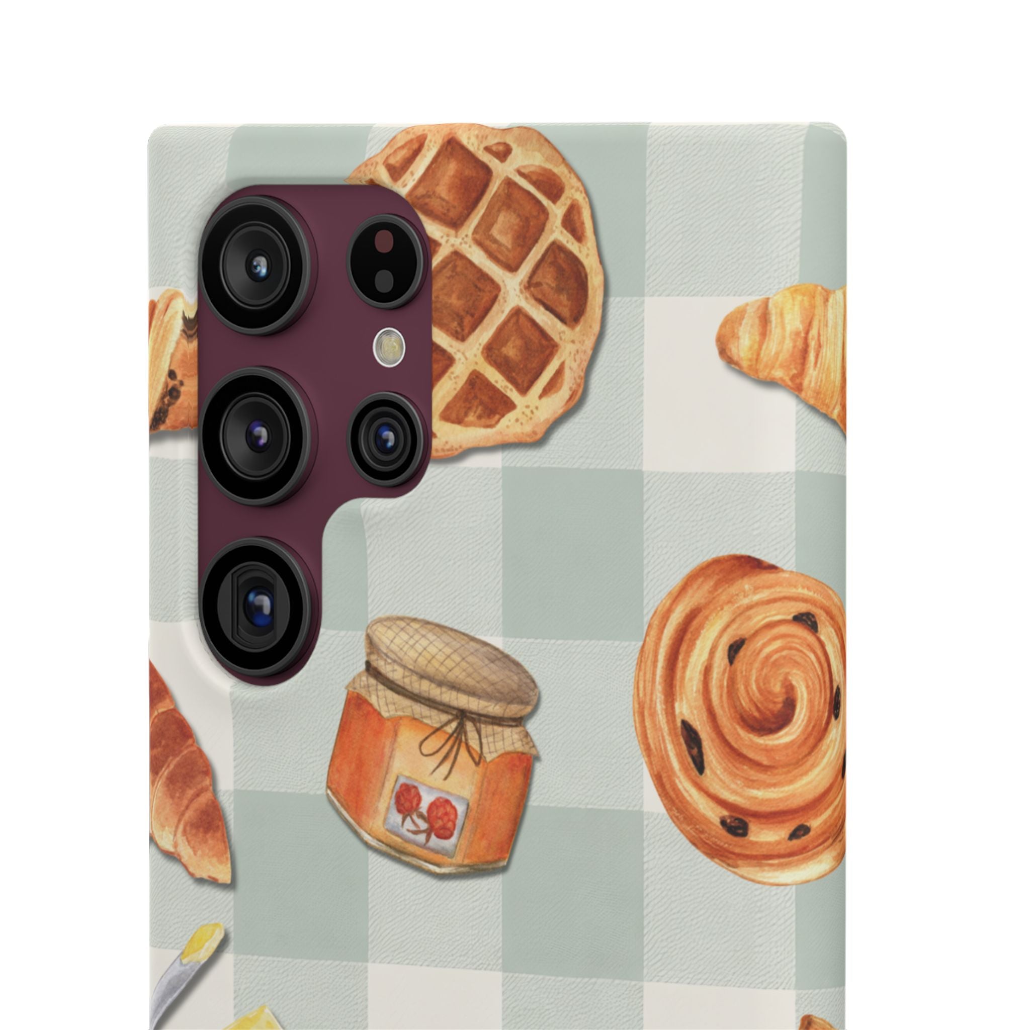 Bakery Breakfast Phone Case — Cute Pastry Pattern Snap Case