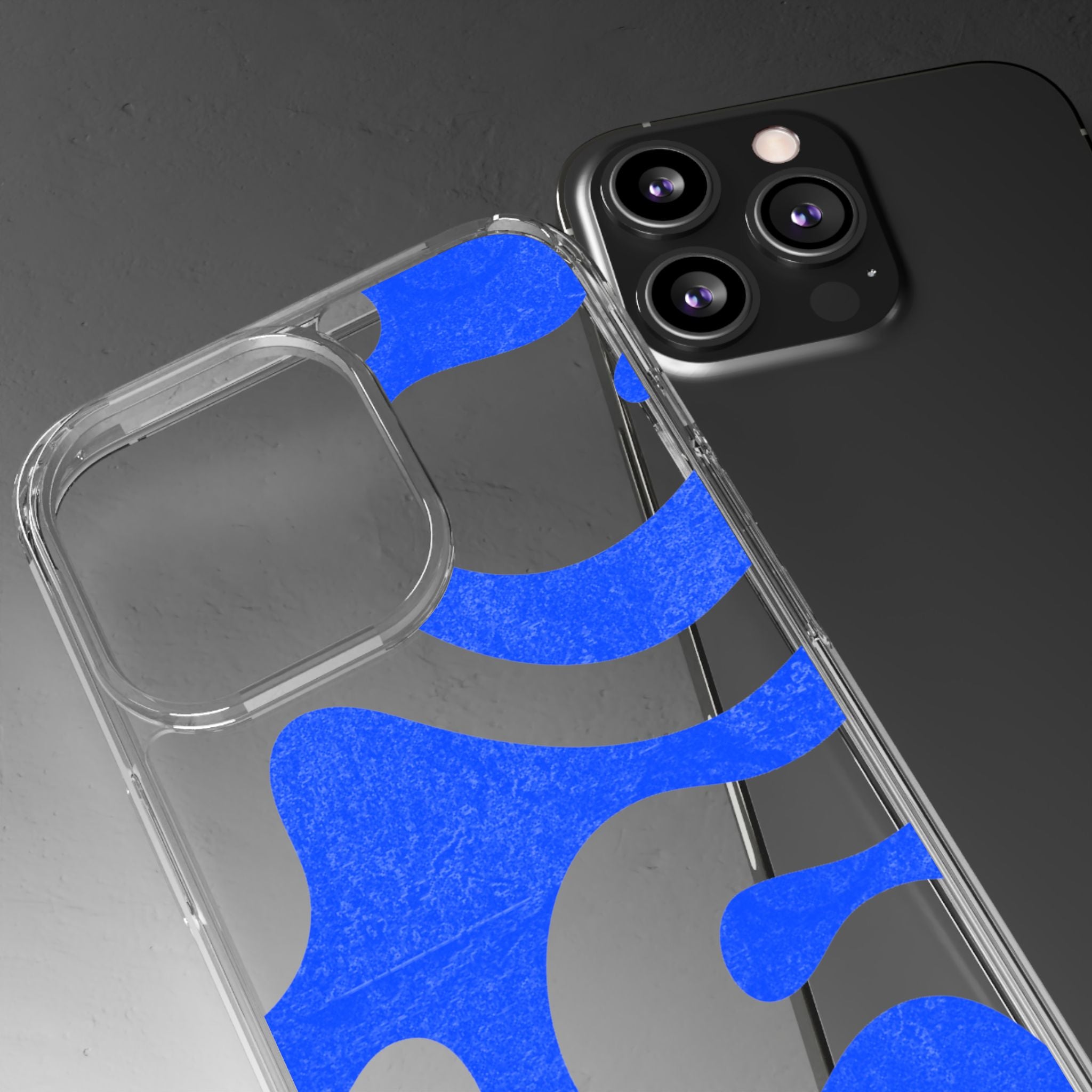 Copy of Abstract Blue Wave Clear Phone Case