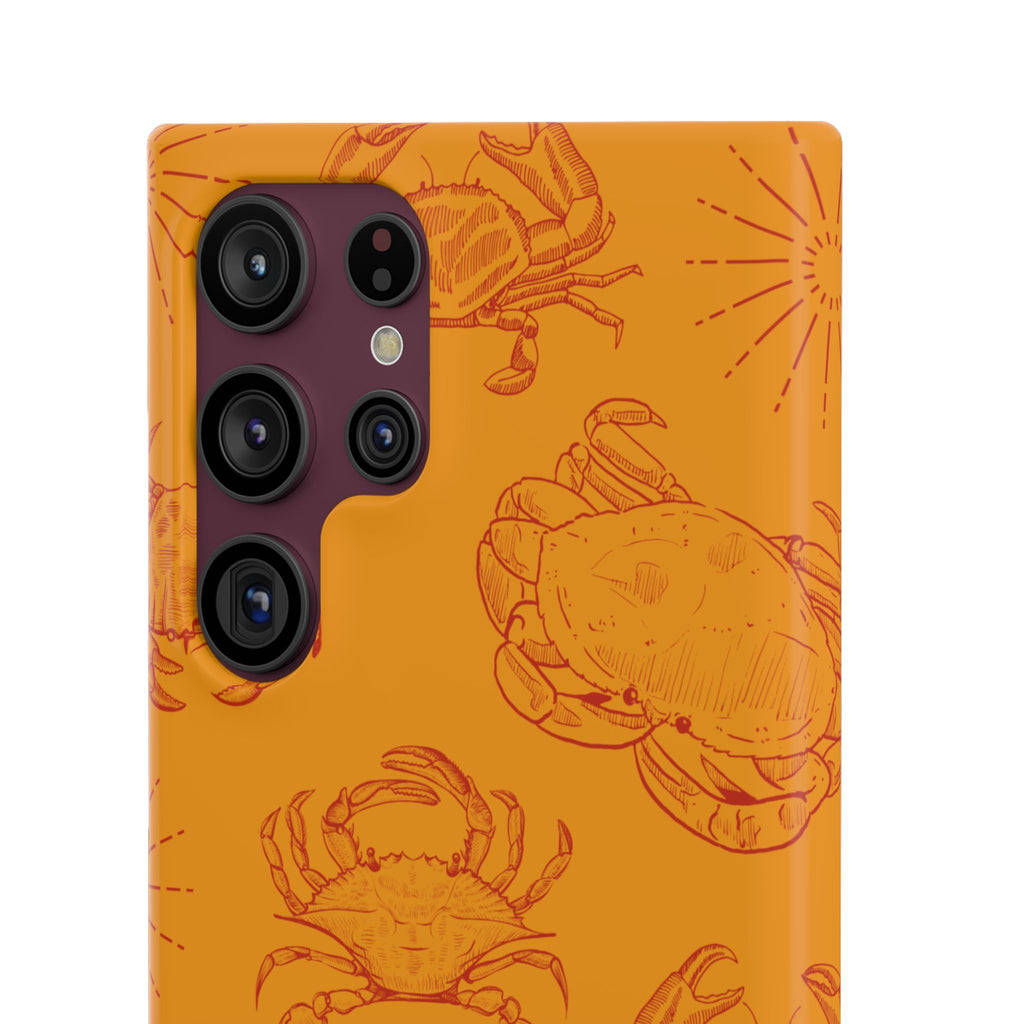 Crab Pattern Snap Case – Orange Coastal Phone Cover
