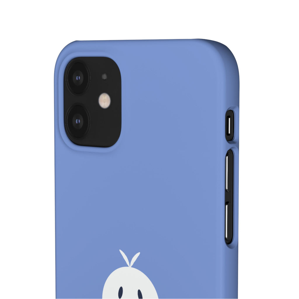 Cute Goose Phone Case – Blue Snap Phone Cover with Whimsical Bird Design