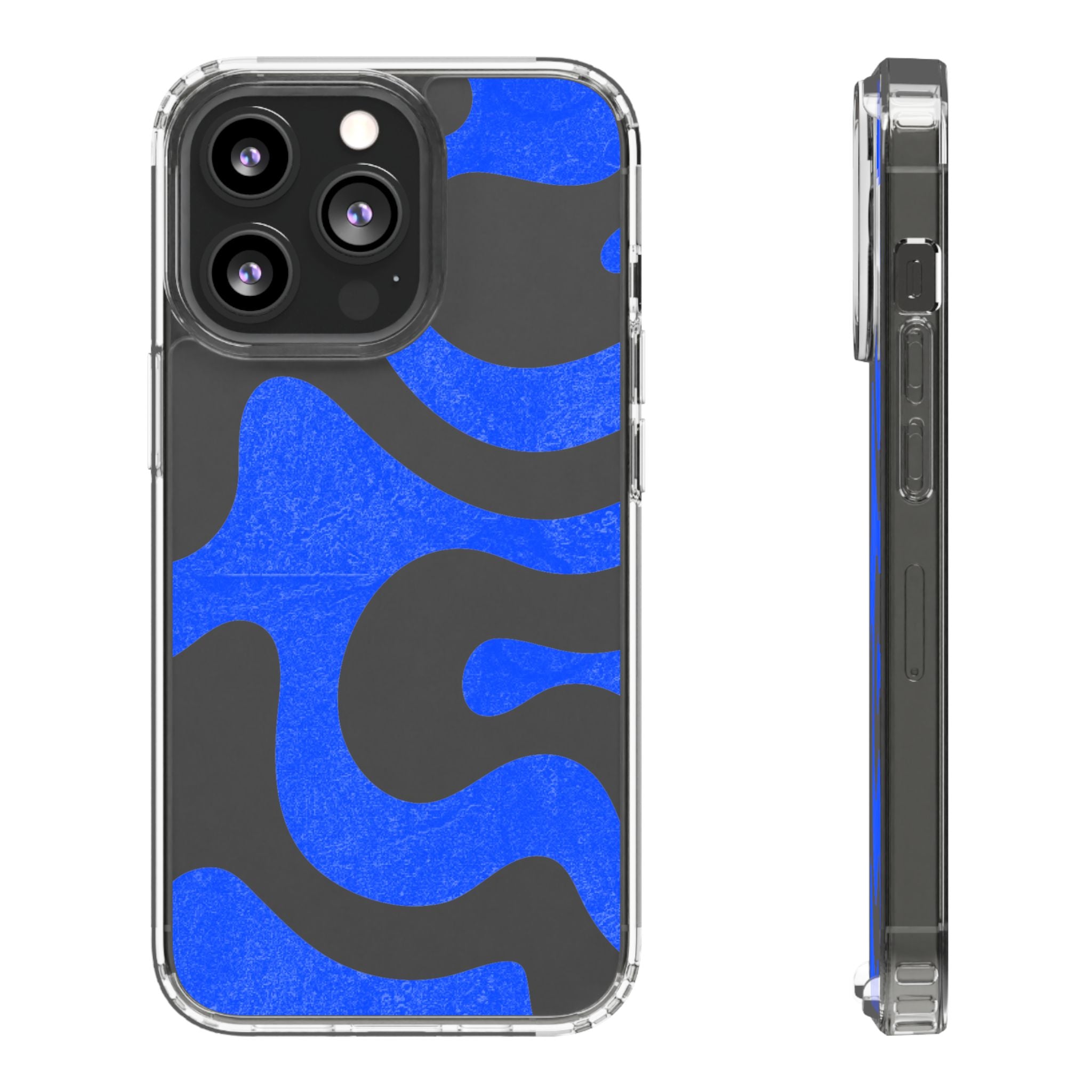 Copy of Abstract Blue Wave Clear Phone Case