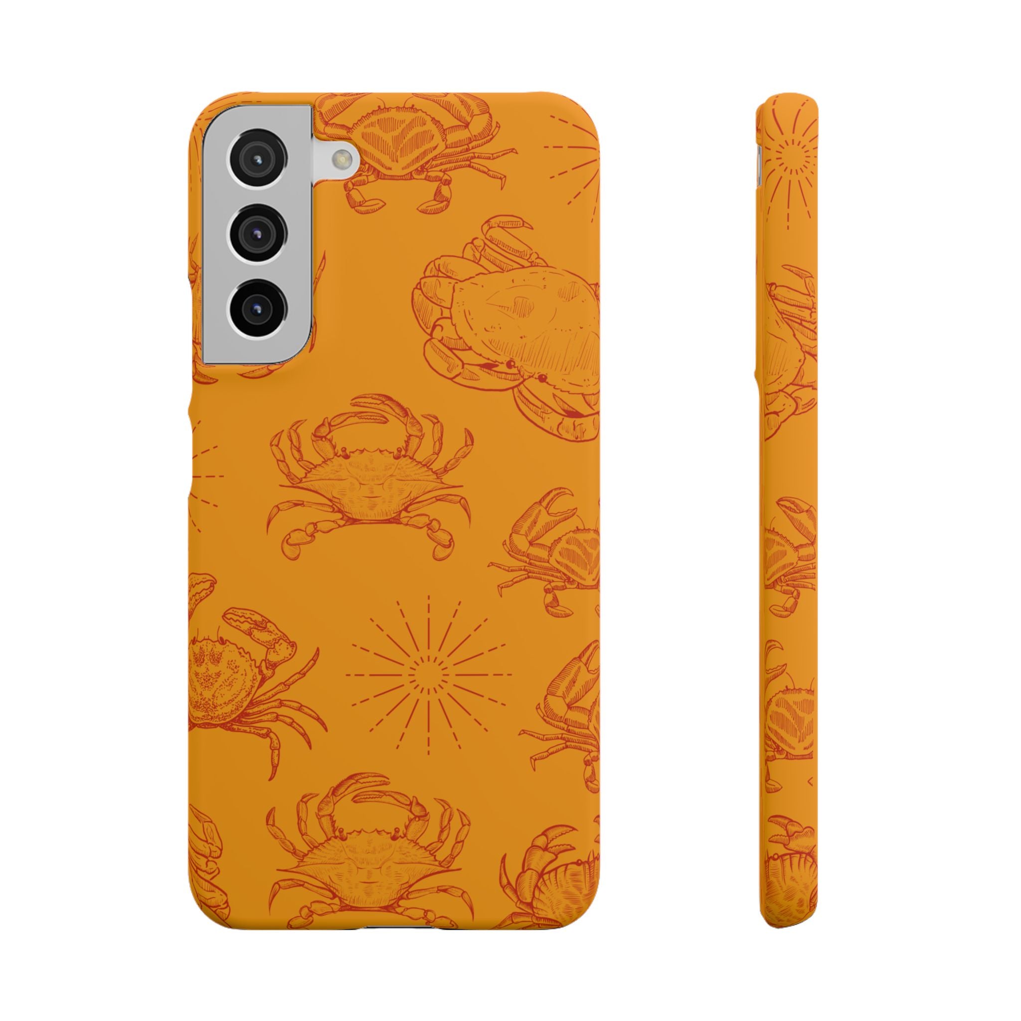 Crab Pattern Snap Case – Orange Coastal Phone Cover