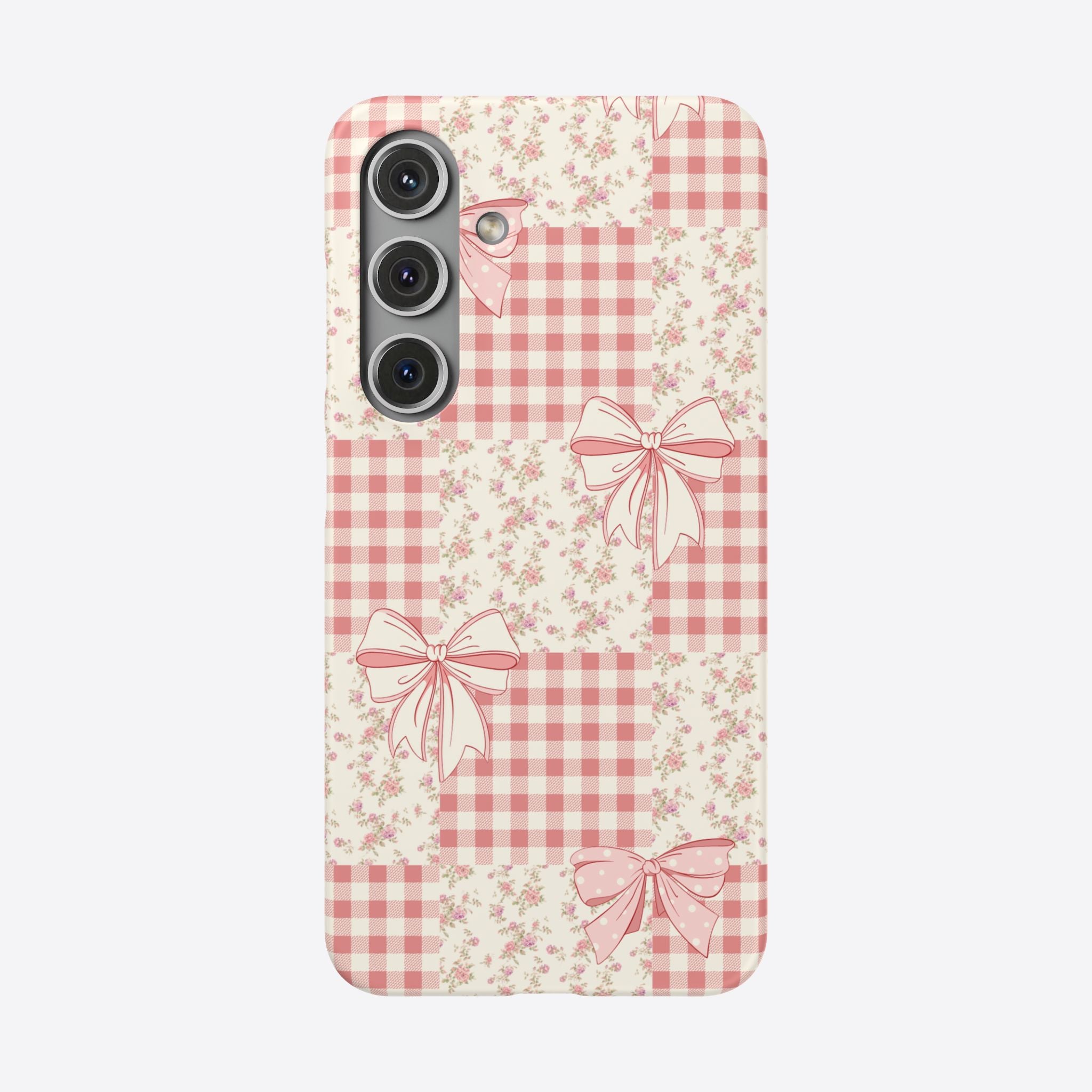 Pink Bow Patchwork Case