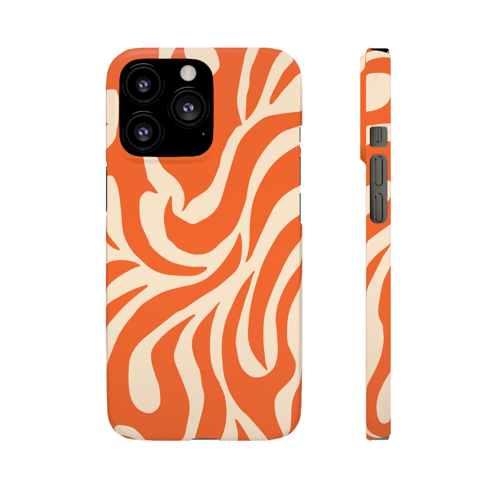 Orange Swirl Phone Case — Retro Abstract iPhone Snap Case