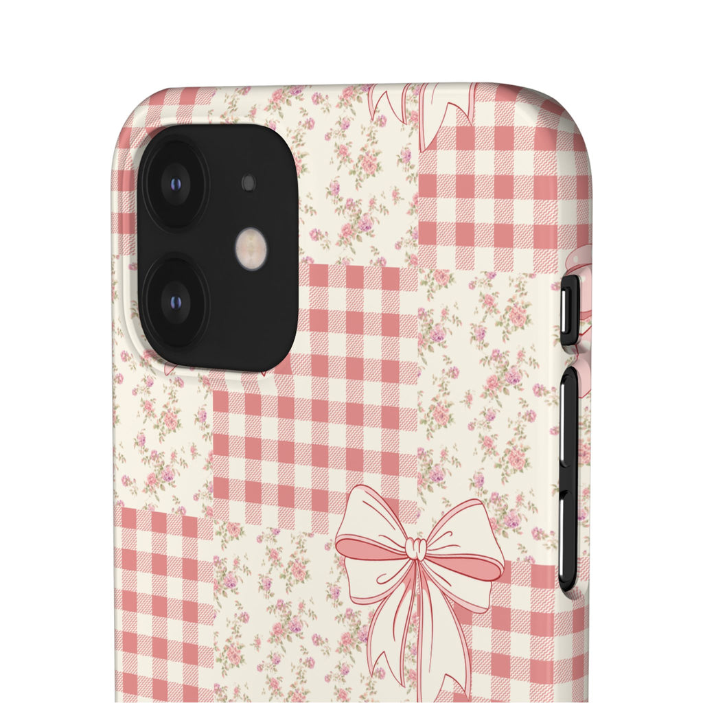 Pink Bow Patchwork Case