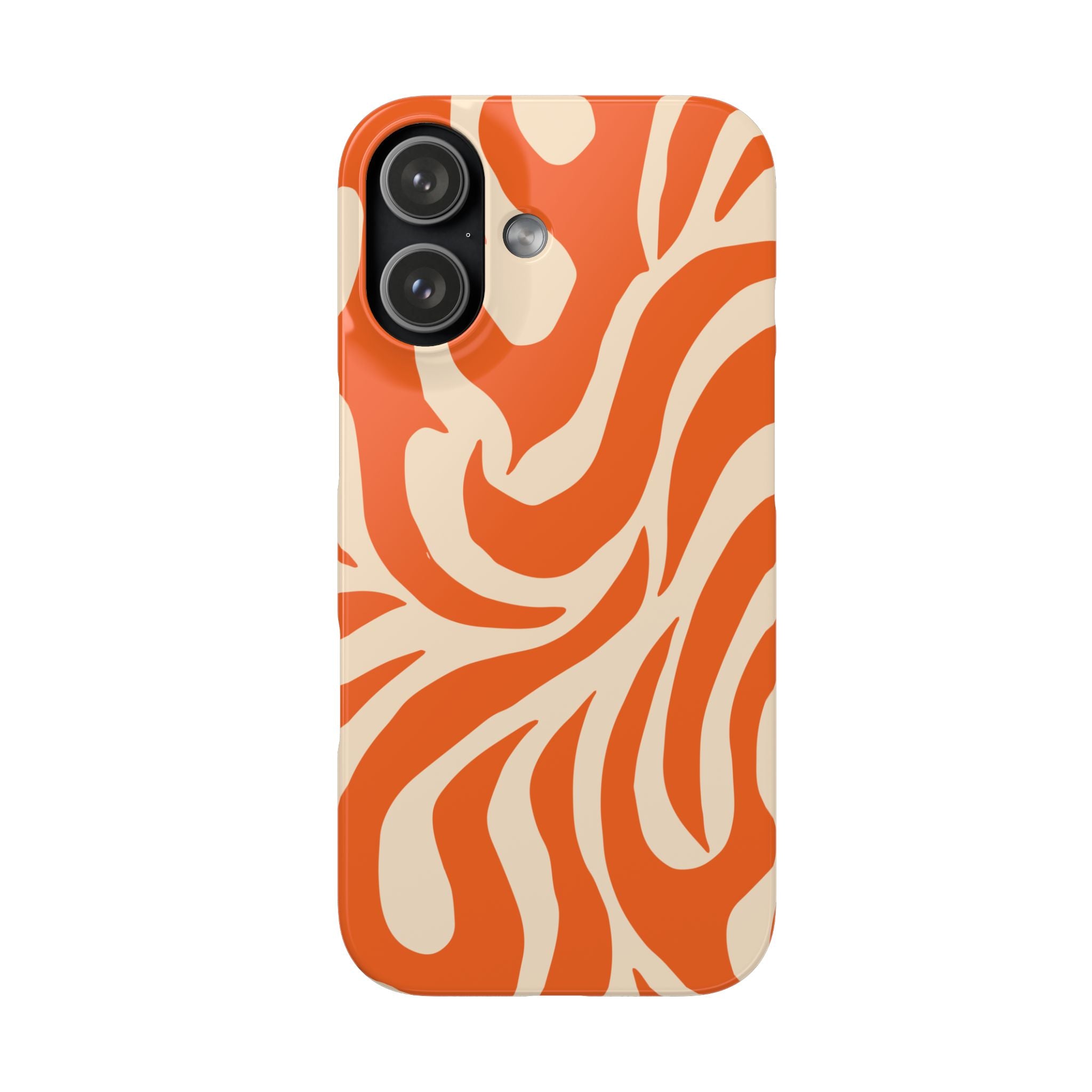 Orange Swirl Phone Case — Retro Abstract iPhone Snap Case