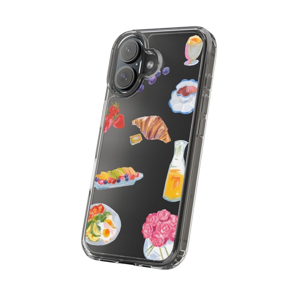 Clear Phone Case — Breakfast Pastries & Brunch Icons Clear Case