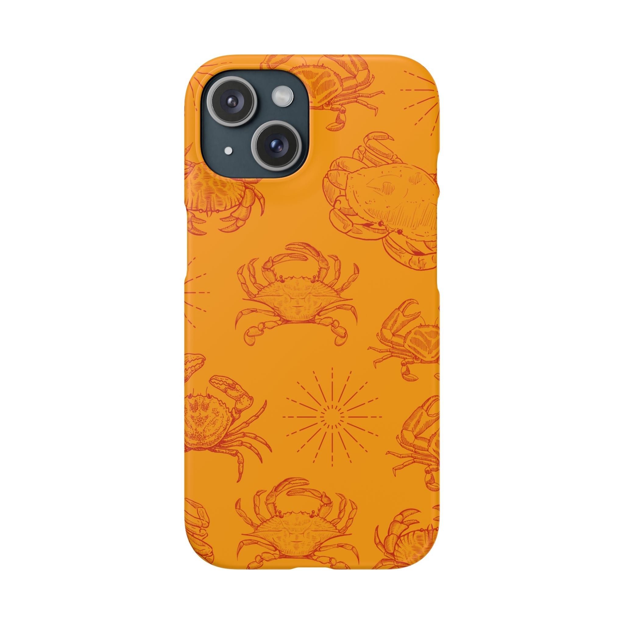 Crab Pattern Snap Case – Orange Coastal Phone Cover