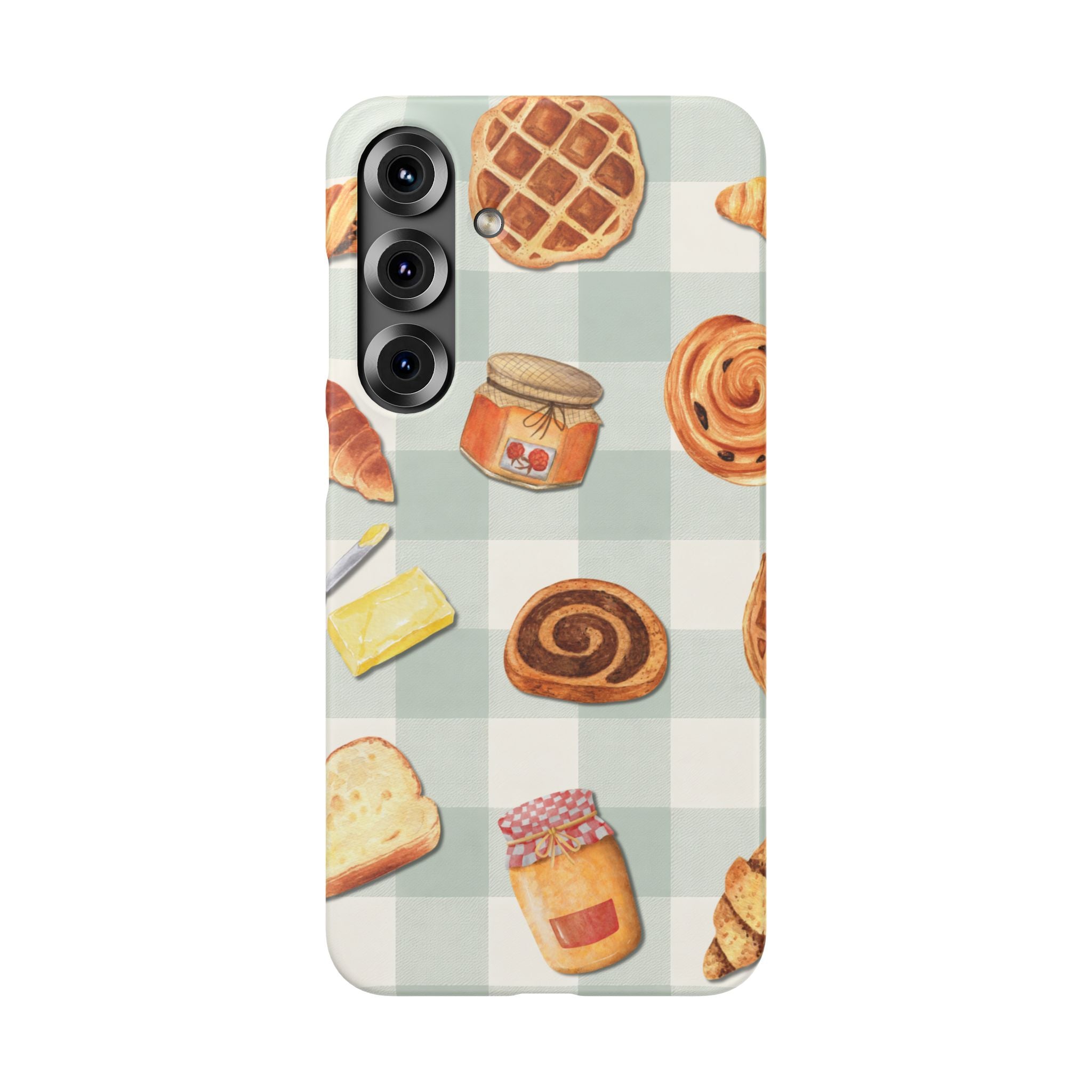 Bakery Breakfast Phone Case — Cute Pastry Pattern Snap Case