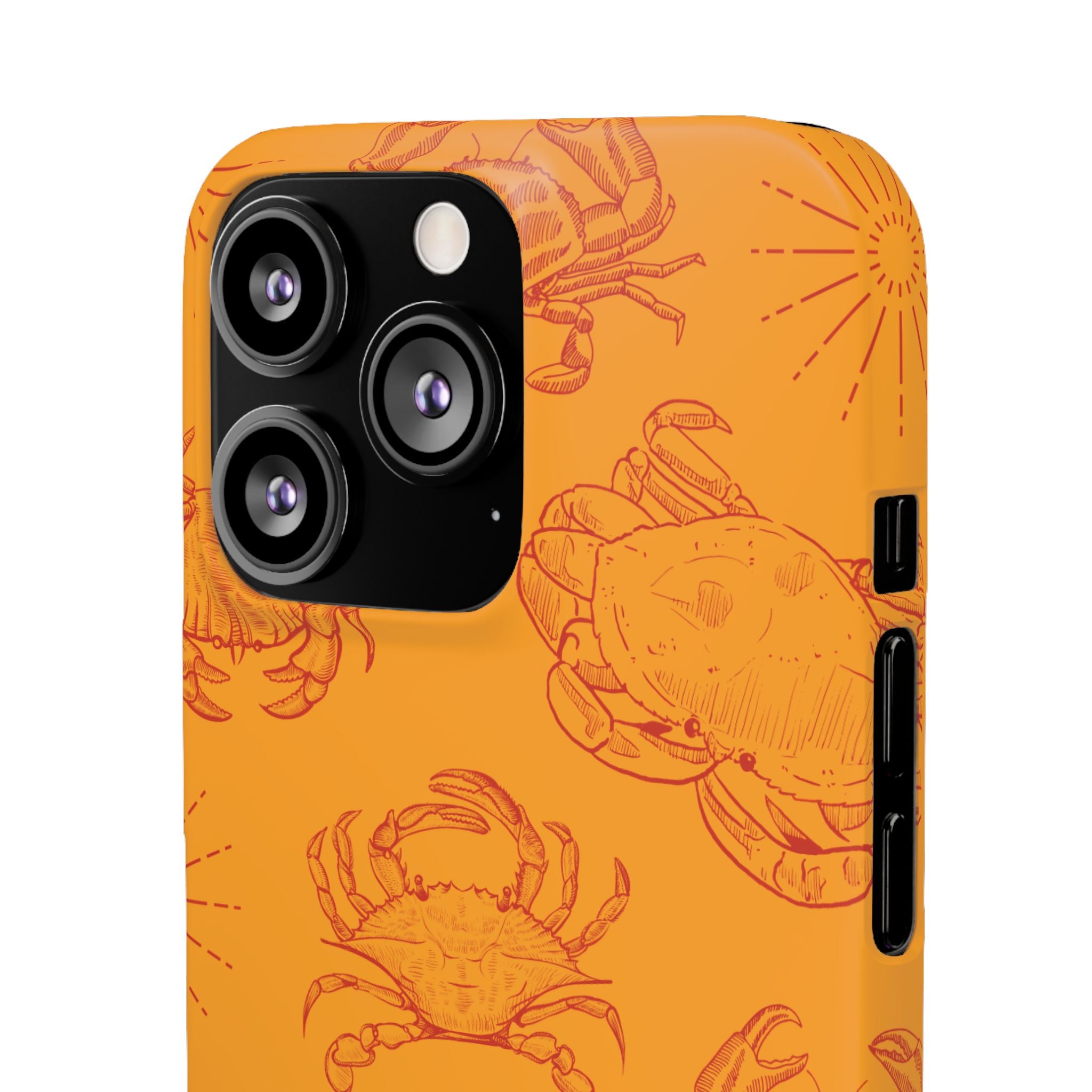 Crab Pattern Snap Case – Orange Coastal Phone Cover