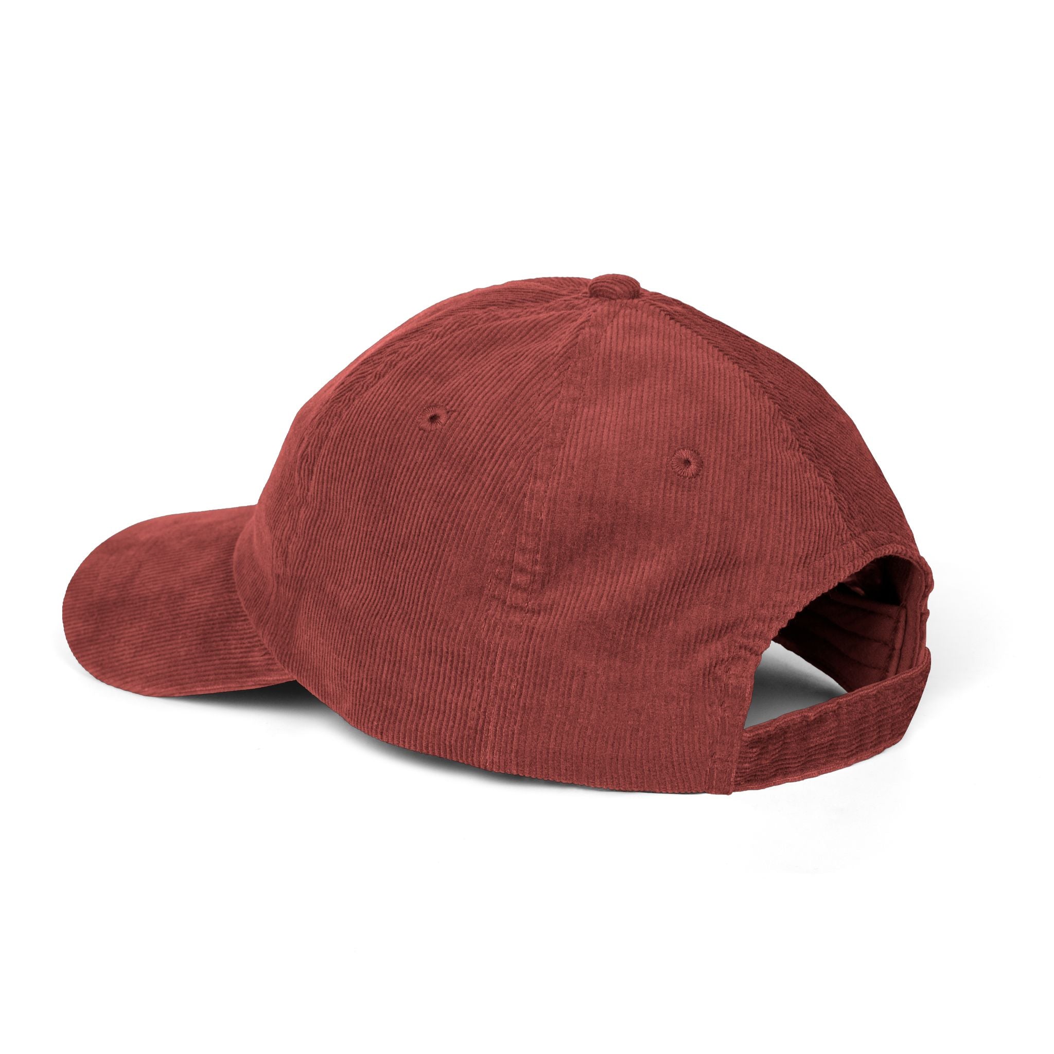 Vintage Corduroy Embroidered Rose Cap — Washed Rust Dad Hat