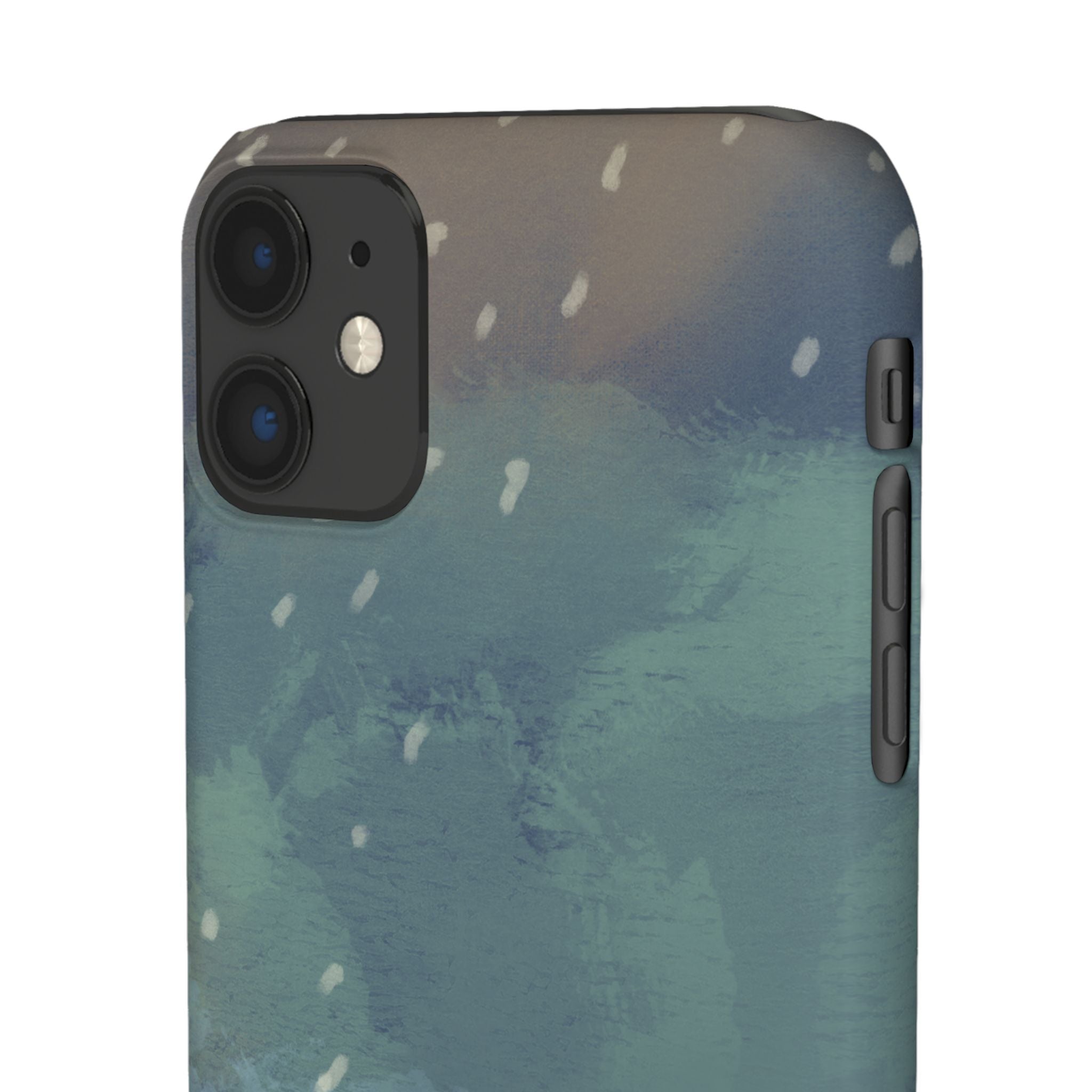 Artistic Rainfall Phone Case – Woman with Umbrella Design