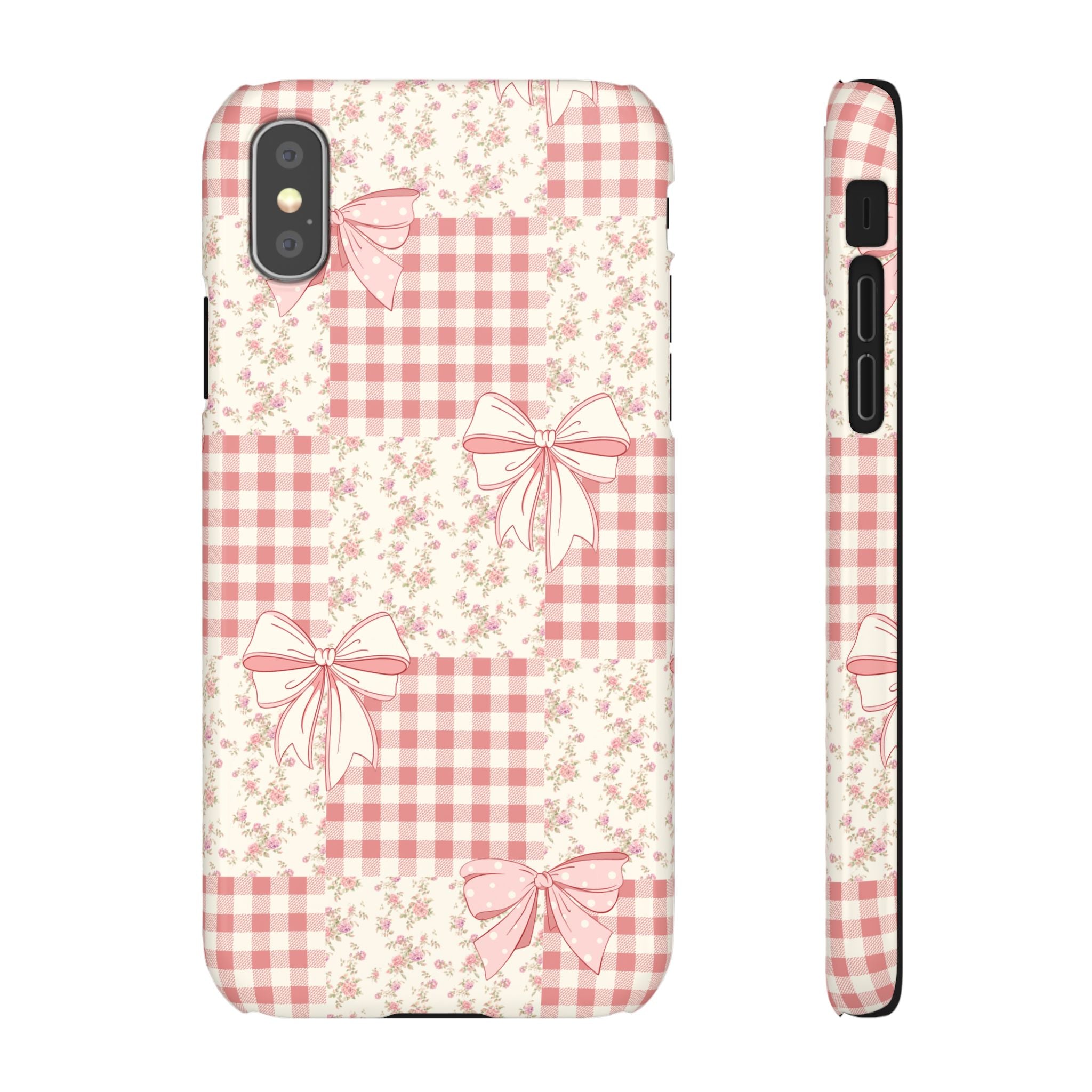 Pink Bow Patchwork Case