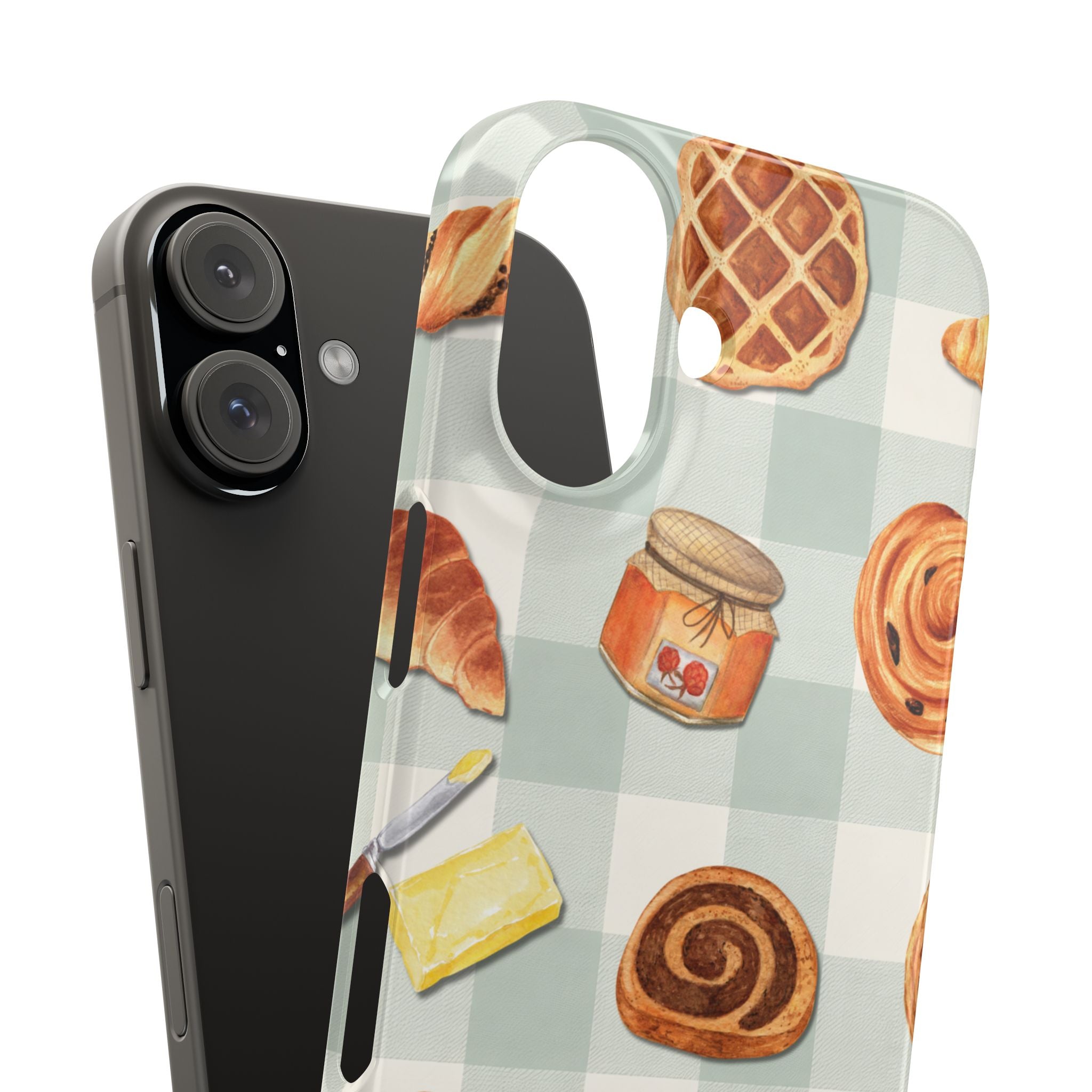 Bakery Breakfast Phone Case — Cute Pastry Pattern Snap Case