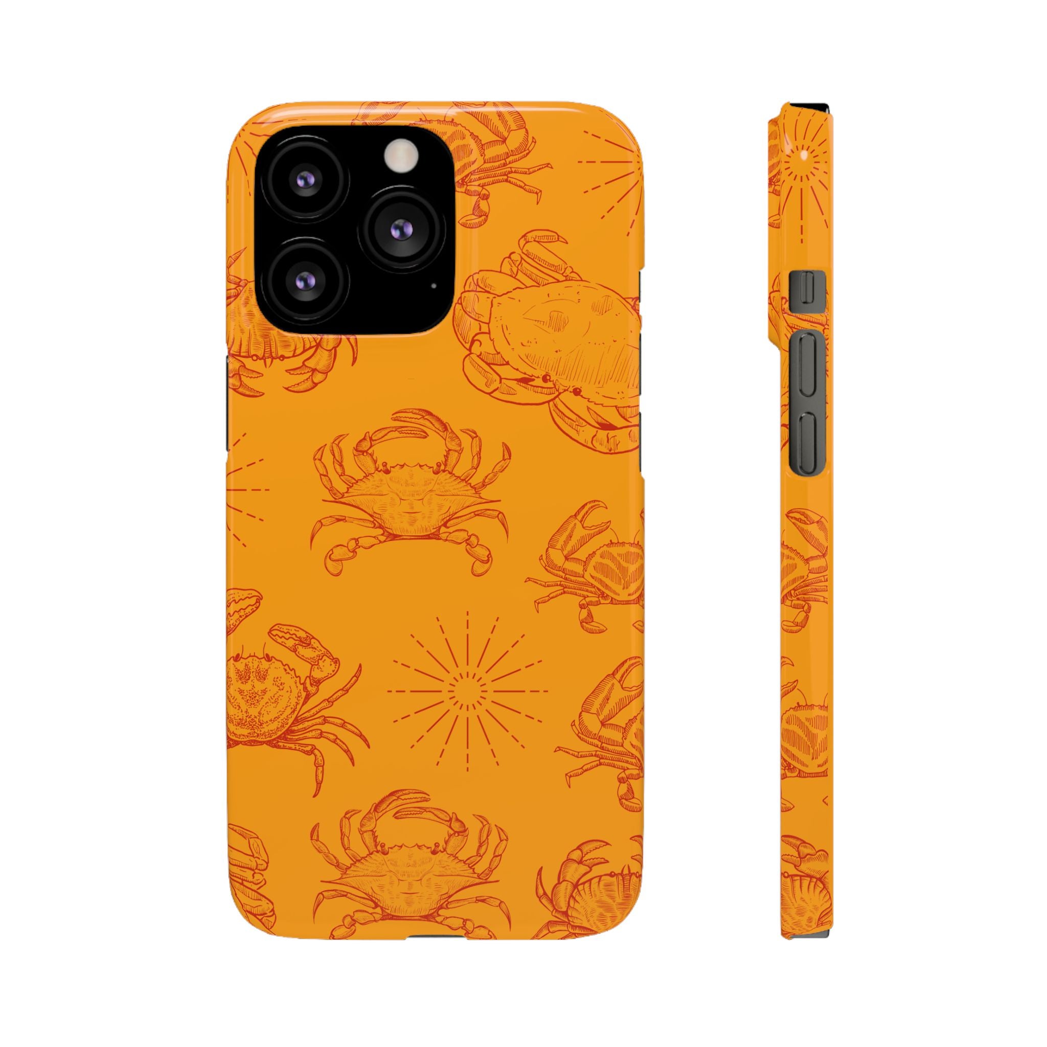 Crab Pattern Snap Case – Orange Coastal Phone Cover