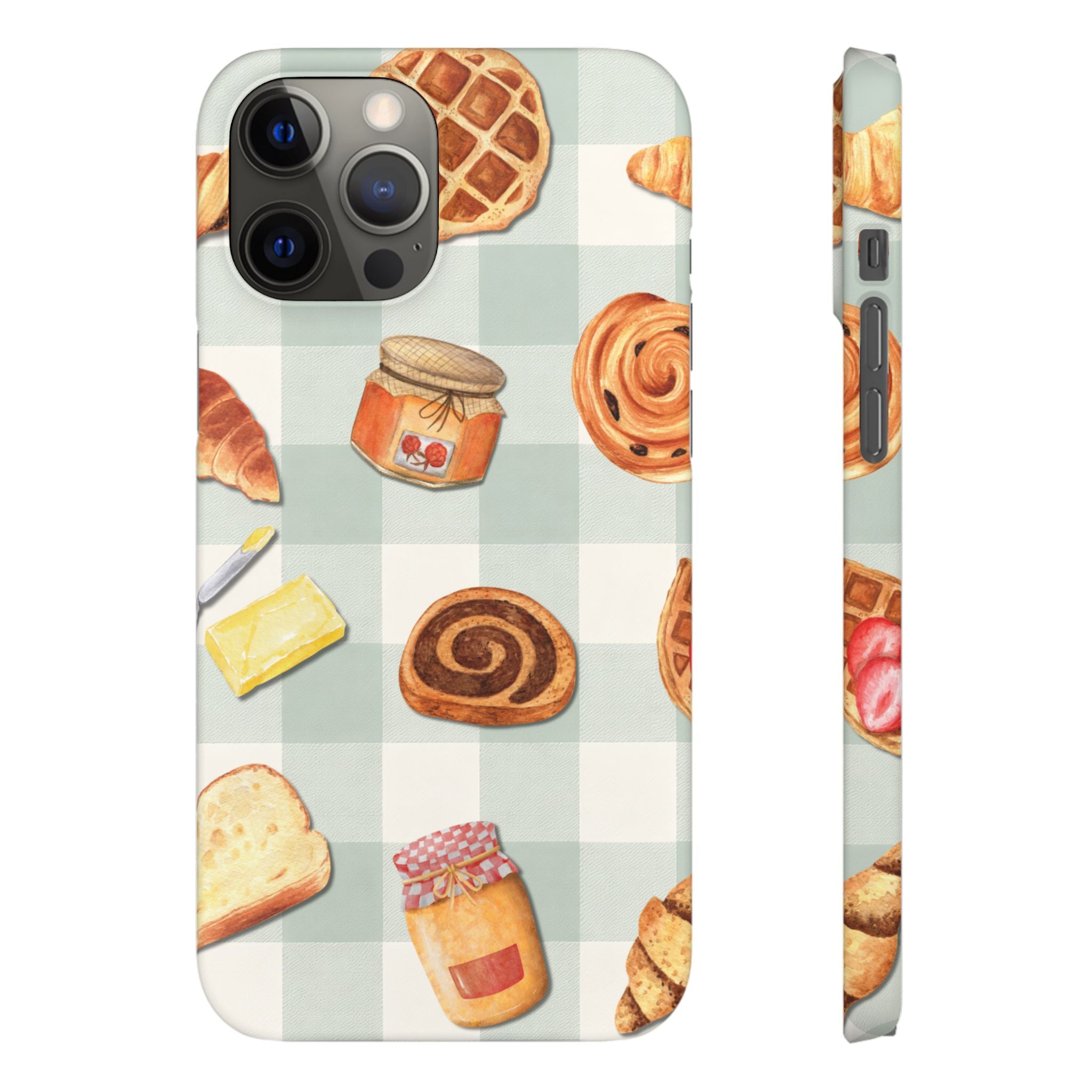 Bakery Breakfast Phone Case — Cute Pastry Pattern Snap Case