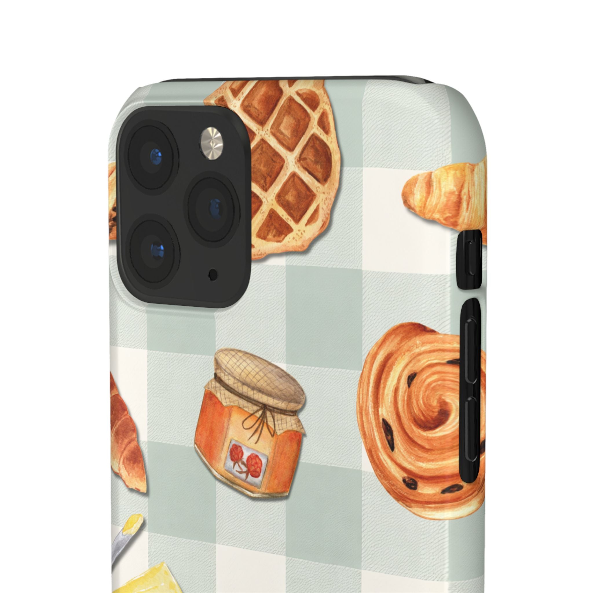 Bakery Breakfast Phone Case — Cute Pastry Pattern Snap Case