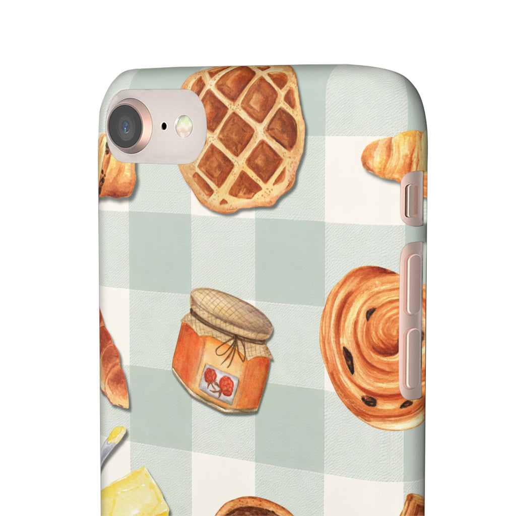 Bakery Breakfast Phone Case — Cute Pastry Pattern Snap Case