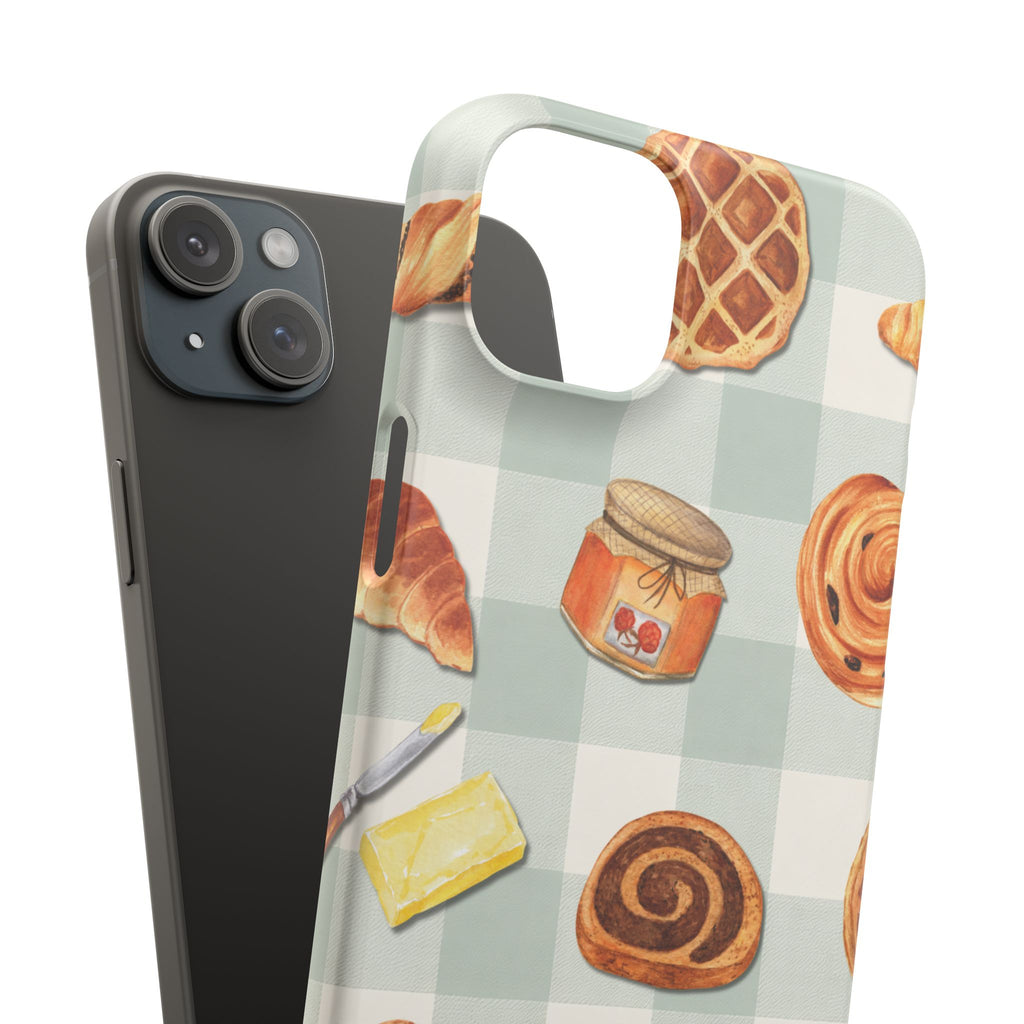 Bakery Breakfast Phone Case — Cute Pastry Pattern Snap Case