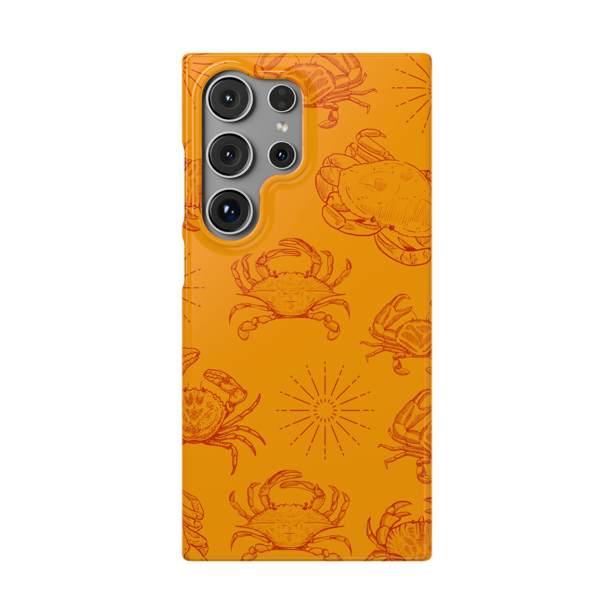 Crab Pattern Snap Case – Orange Coastal Phone Cover